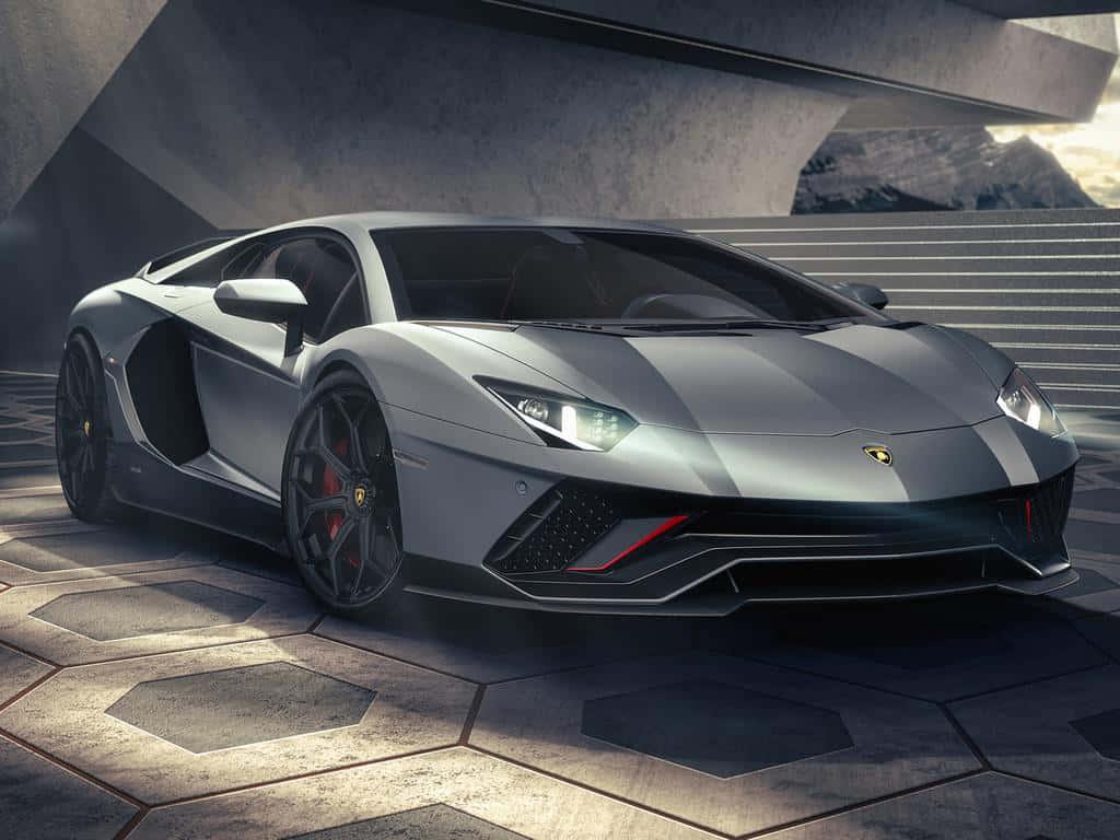 the lamborghini huracan is shown in a modern setting — 1024x768 wallpaper