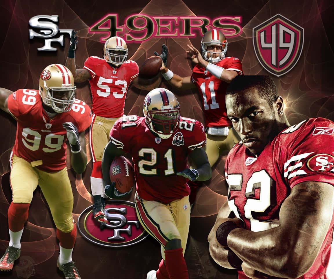 The legendary San Francisco 49ers in action — 1152x960 wallpaper