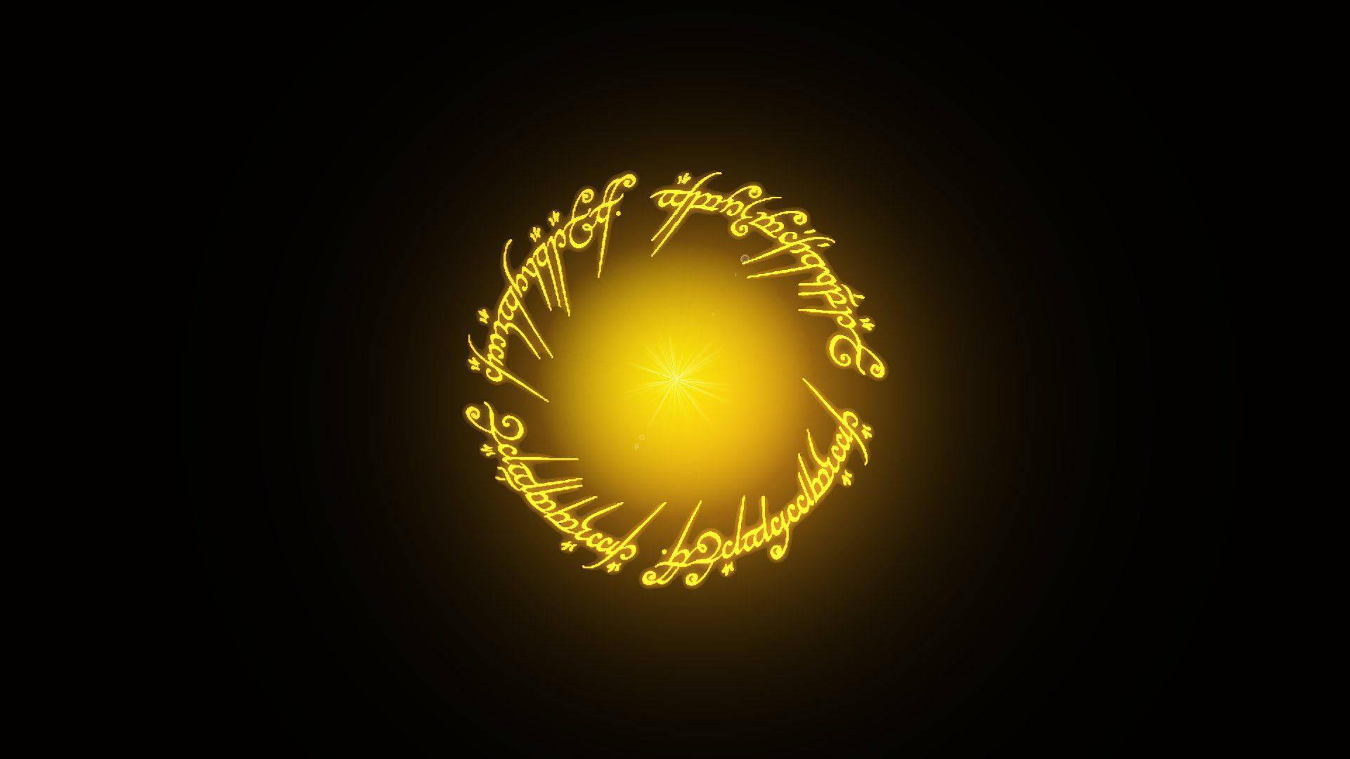 the lord of the rings logo on a black background — 1920x1080 wallpaper