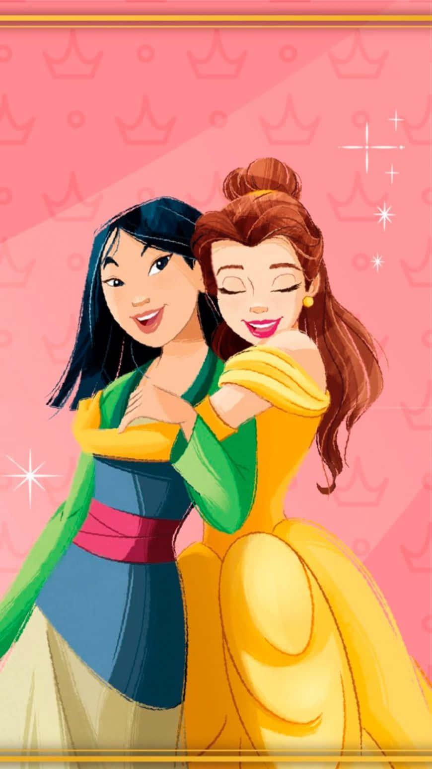 The magical Disney Princesses gather together in friendship and love. — 870x1547 wallpaper