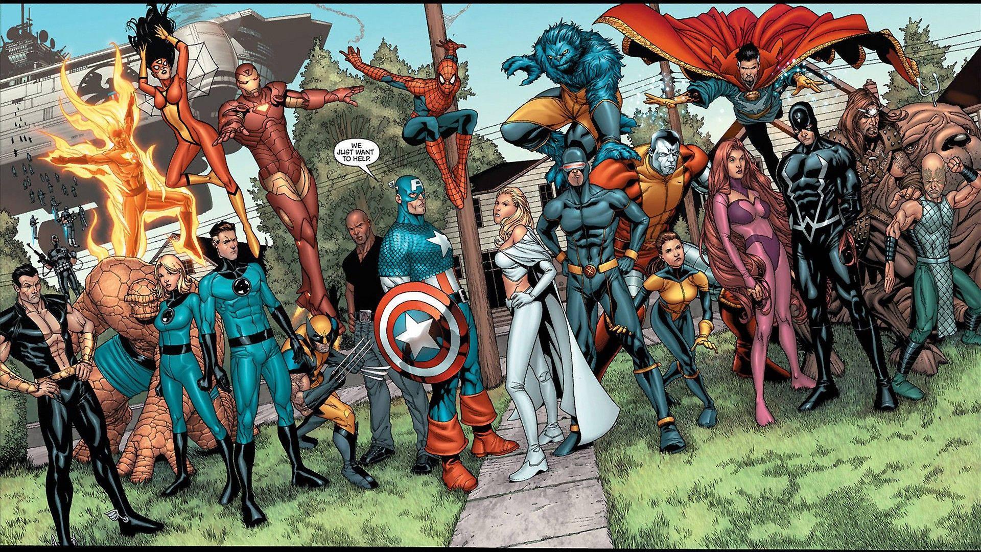The Marvel Heroes Unite — 1920x1080 wallpaper
