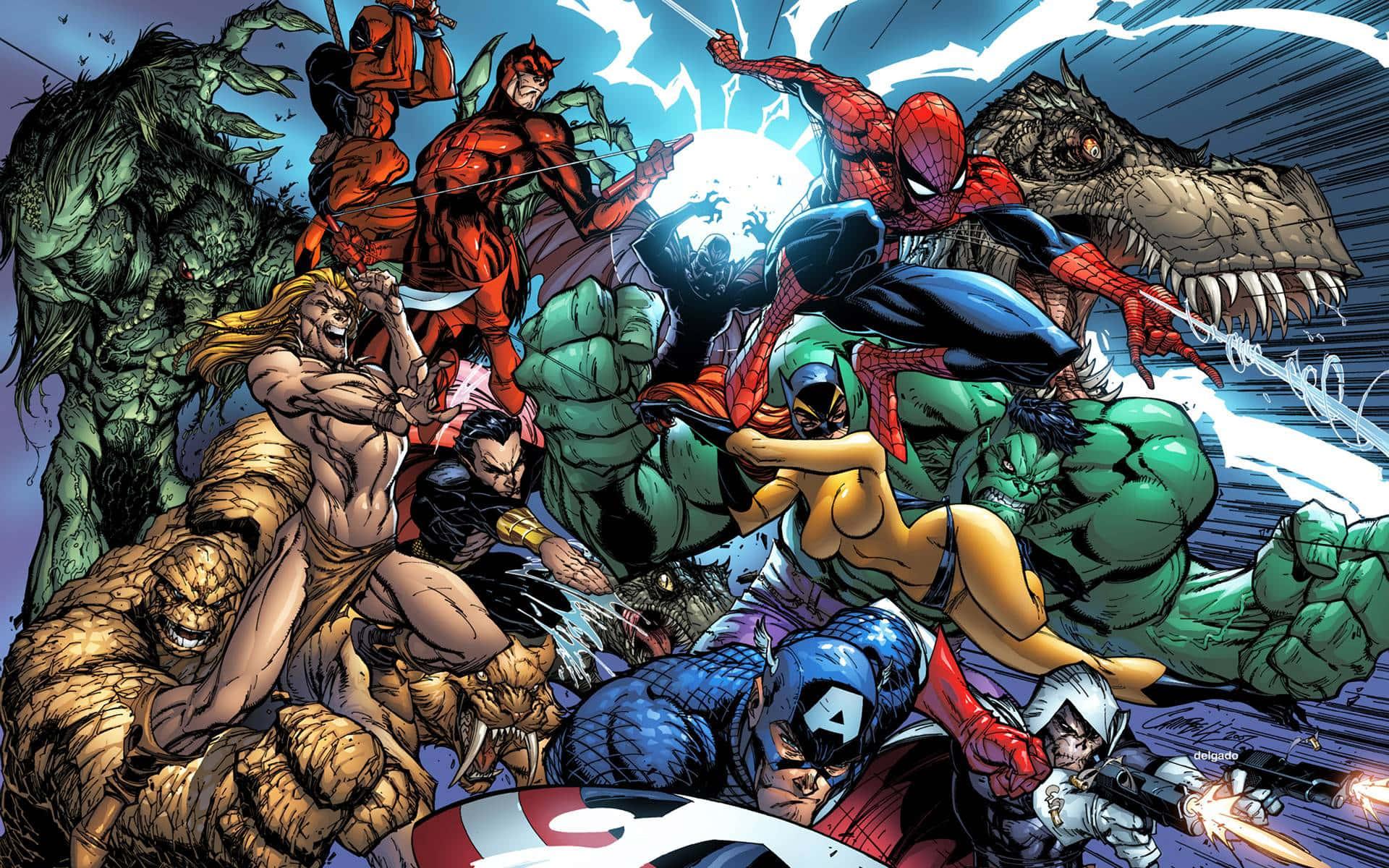 The Marvel Universe Unites — 1920x1200 wallpaper