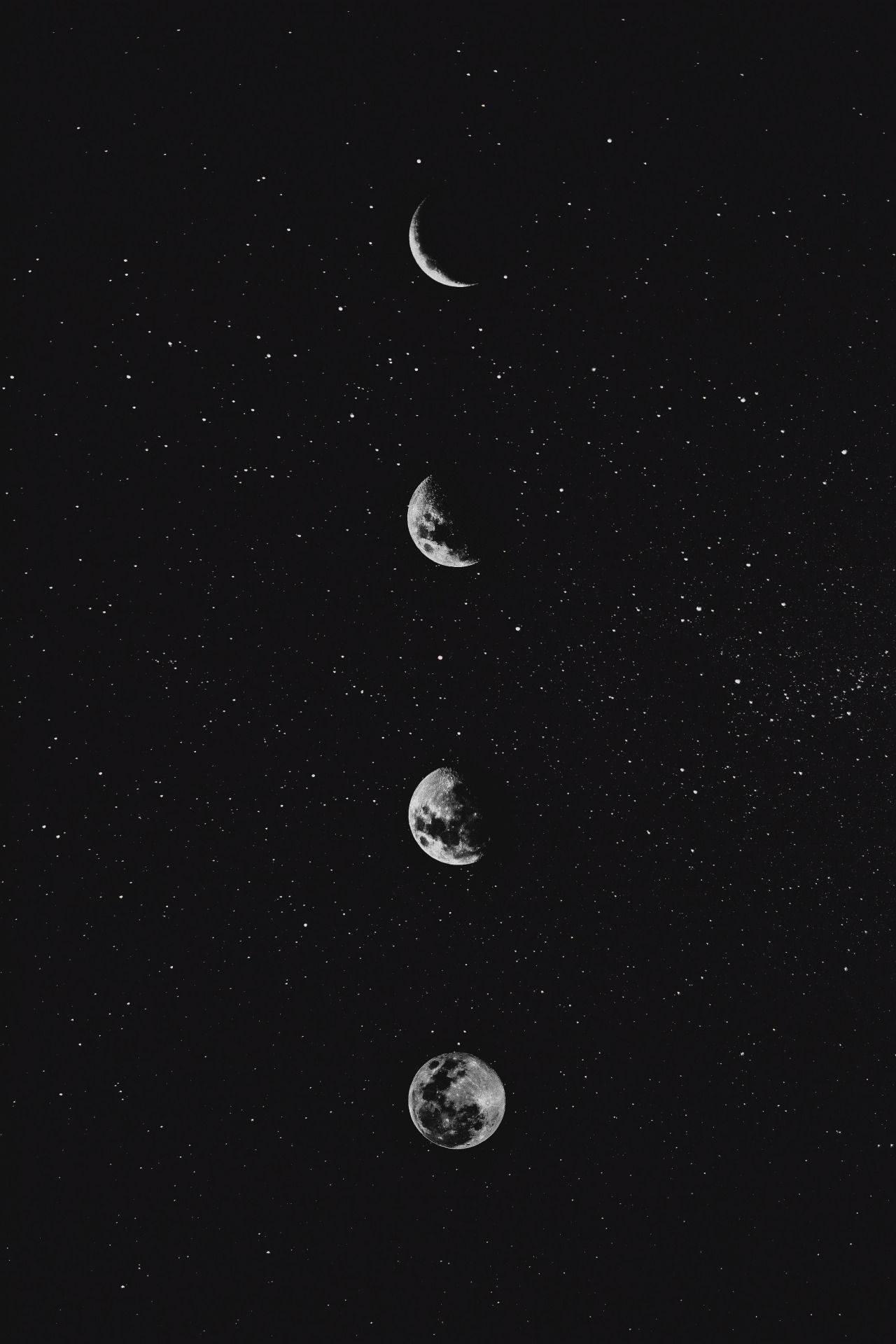 The mesmerizing grace of the Moon's different phases — 1280x1920 wallpaper