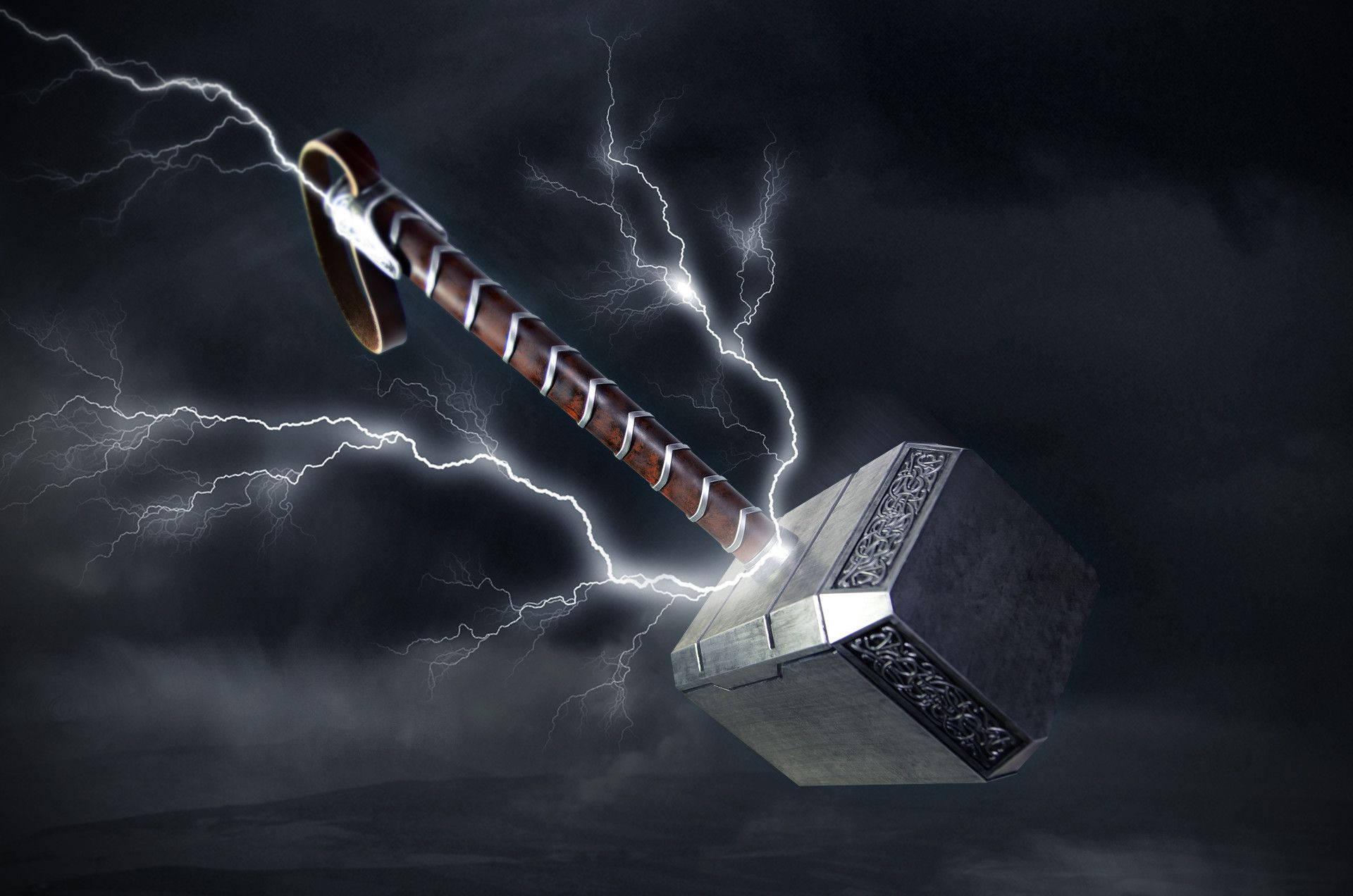 The Mighty Thor wielding Mjölnir, his Powerful Hammer — 1920x1272 wallpaper