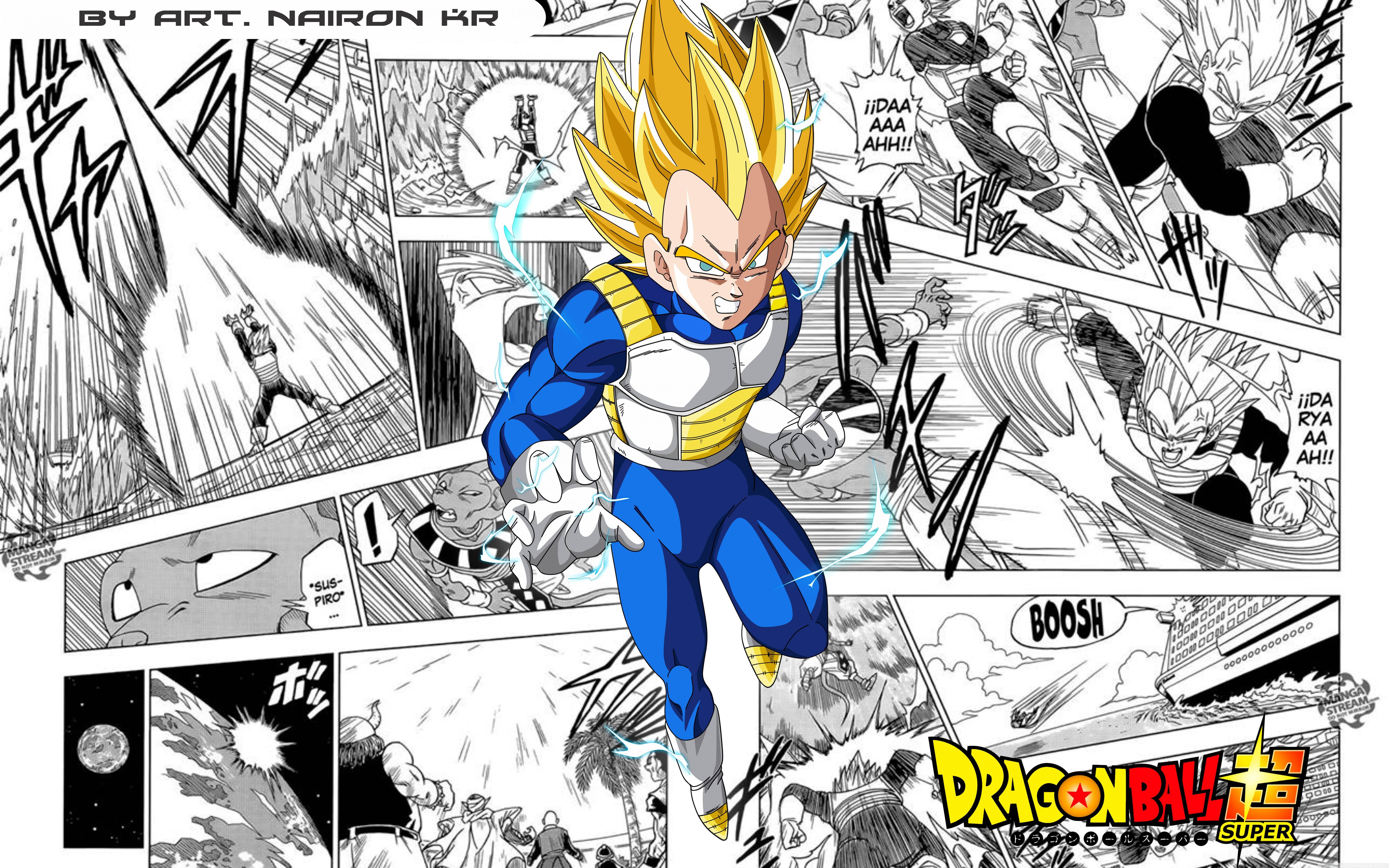 The mighty Vegeta reigns supreme — 7680x4800 wallpaper