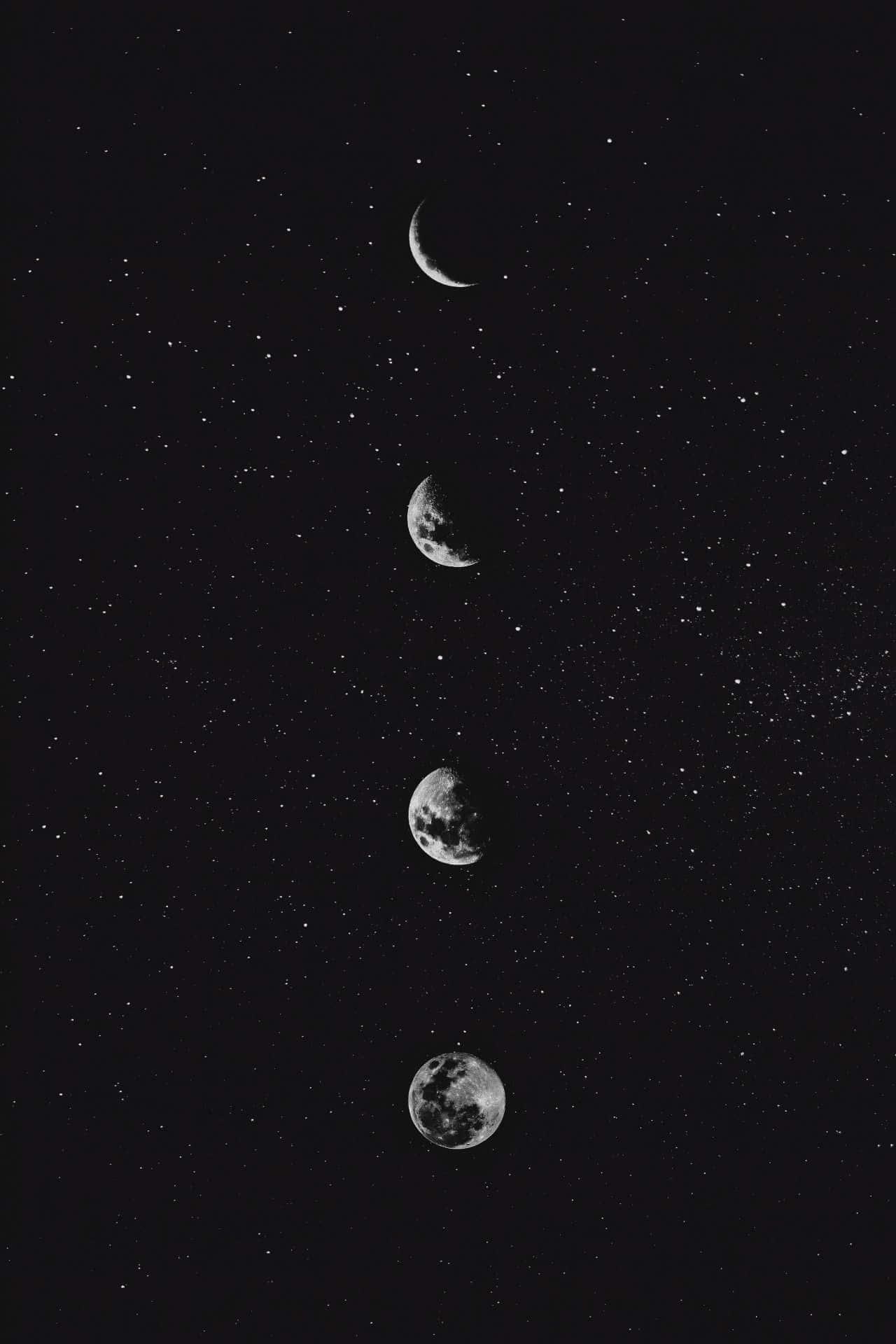 The Moon Different Phases iPhone — 1280x1920 wallpaper
