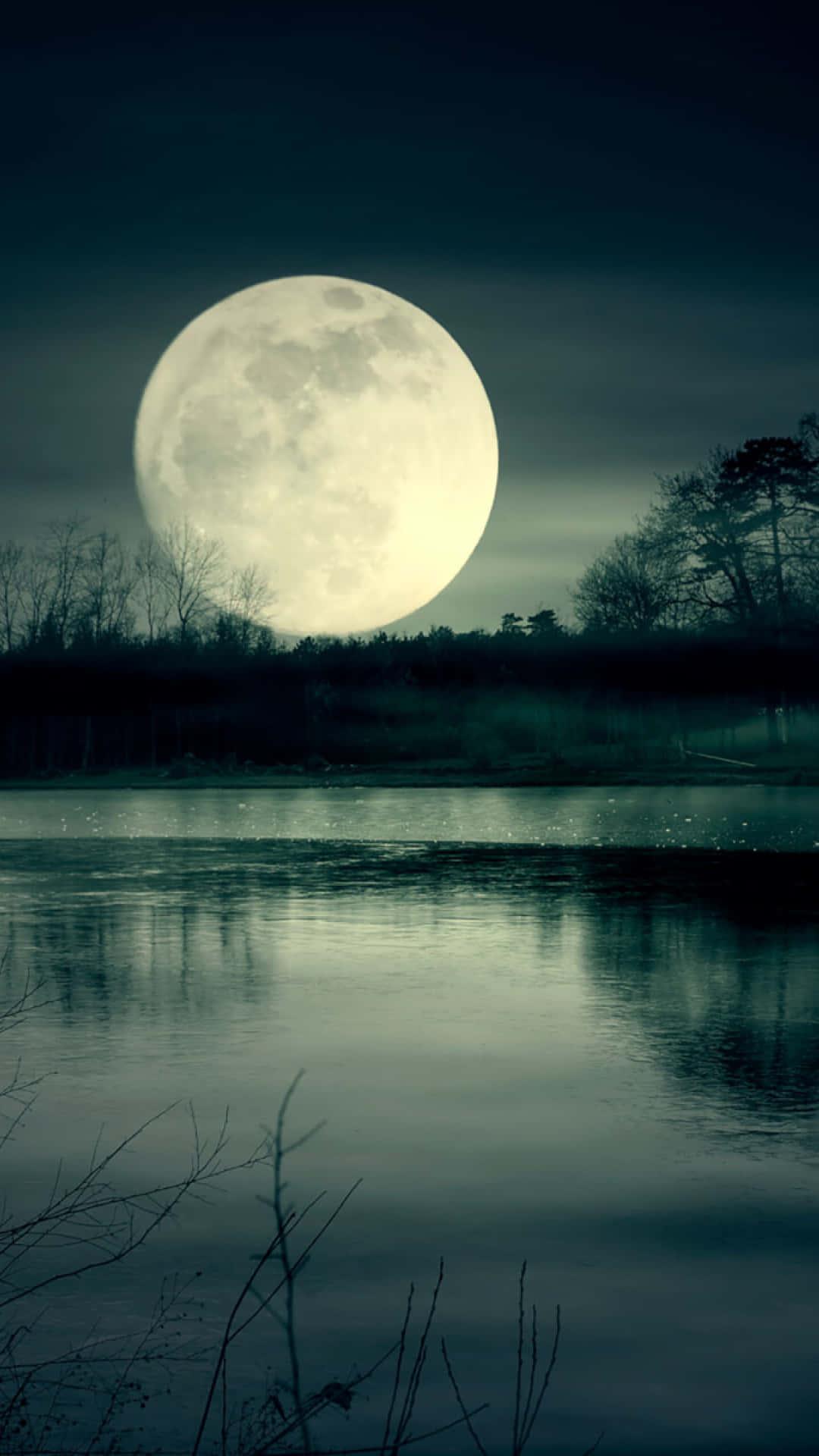 The Moon On Lake iPhone — 1080x1920 wallpaper