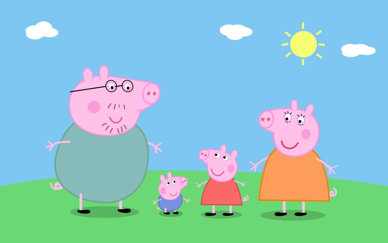 The Peppa Pig Family Enjoying An Outdoor Adventure — 1600x1000 wallpaper