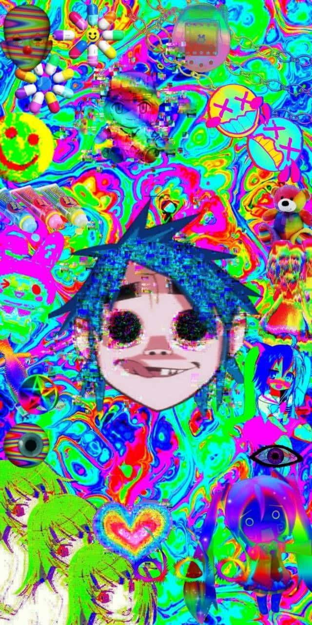 The psychedelic art of Weirdcore creates a surreal and captivating experience. — 640x1280 wallpaper