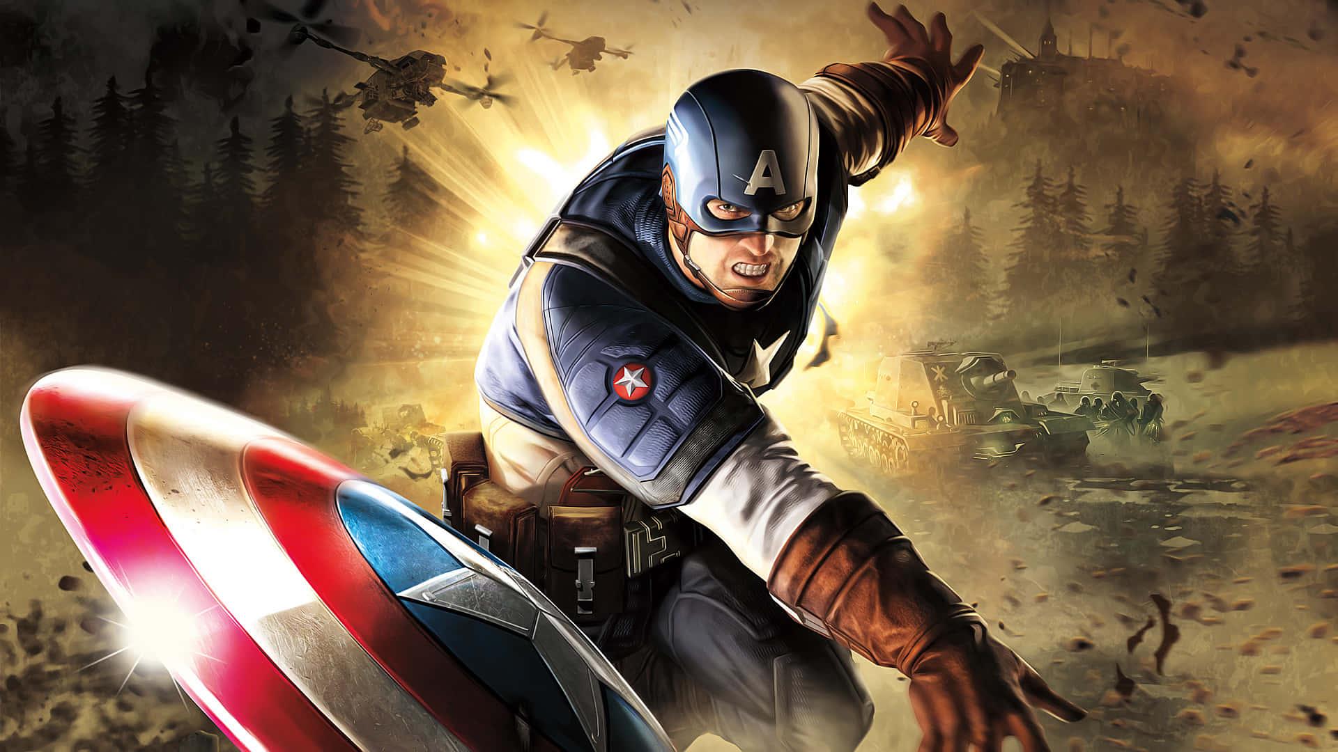 The Red White and Blue Hero - Captain America — 1920x1080 wallpaper