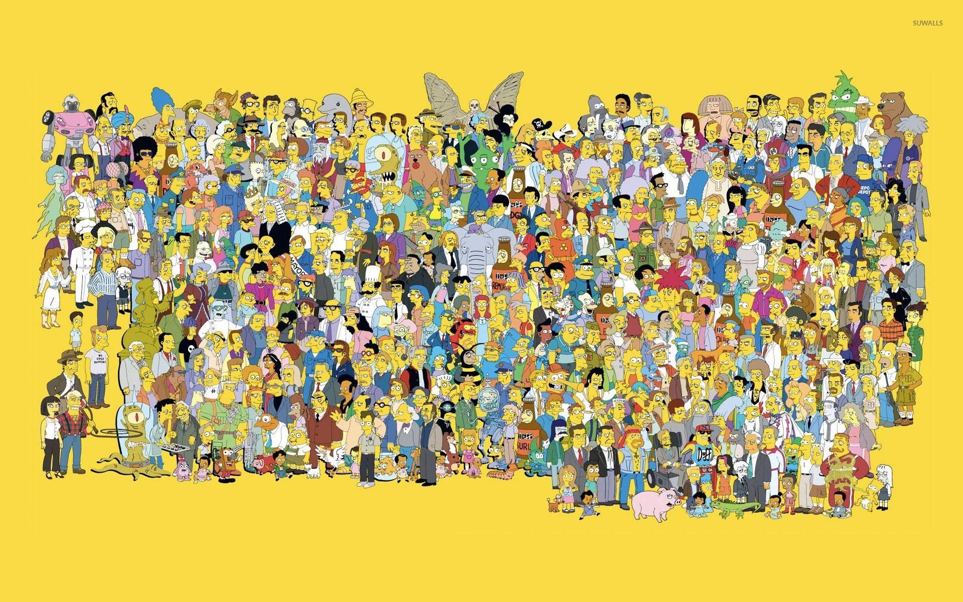 The Simpsons Complete Cast — 1920x1200 wallpaper