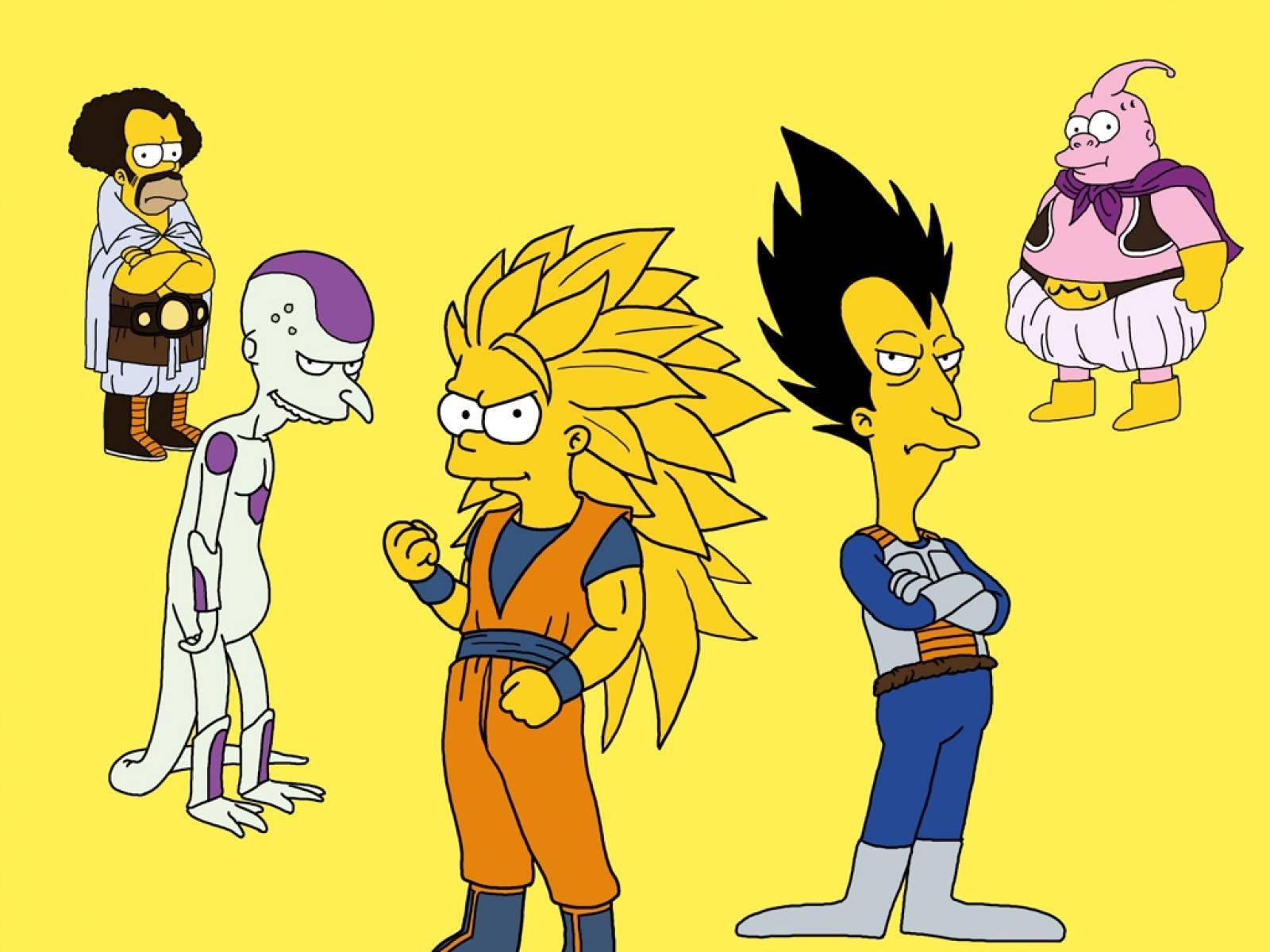The Simpsons x Dragon Ball — 1600x1200 wallpaper