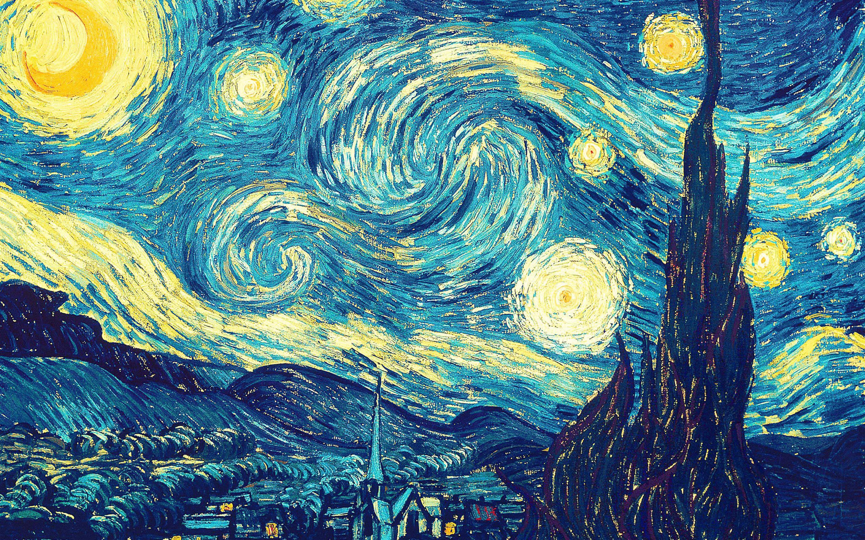 The Starry Night - Vincent van Gogh — 2880x1800 wallpaper