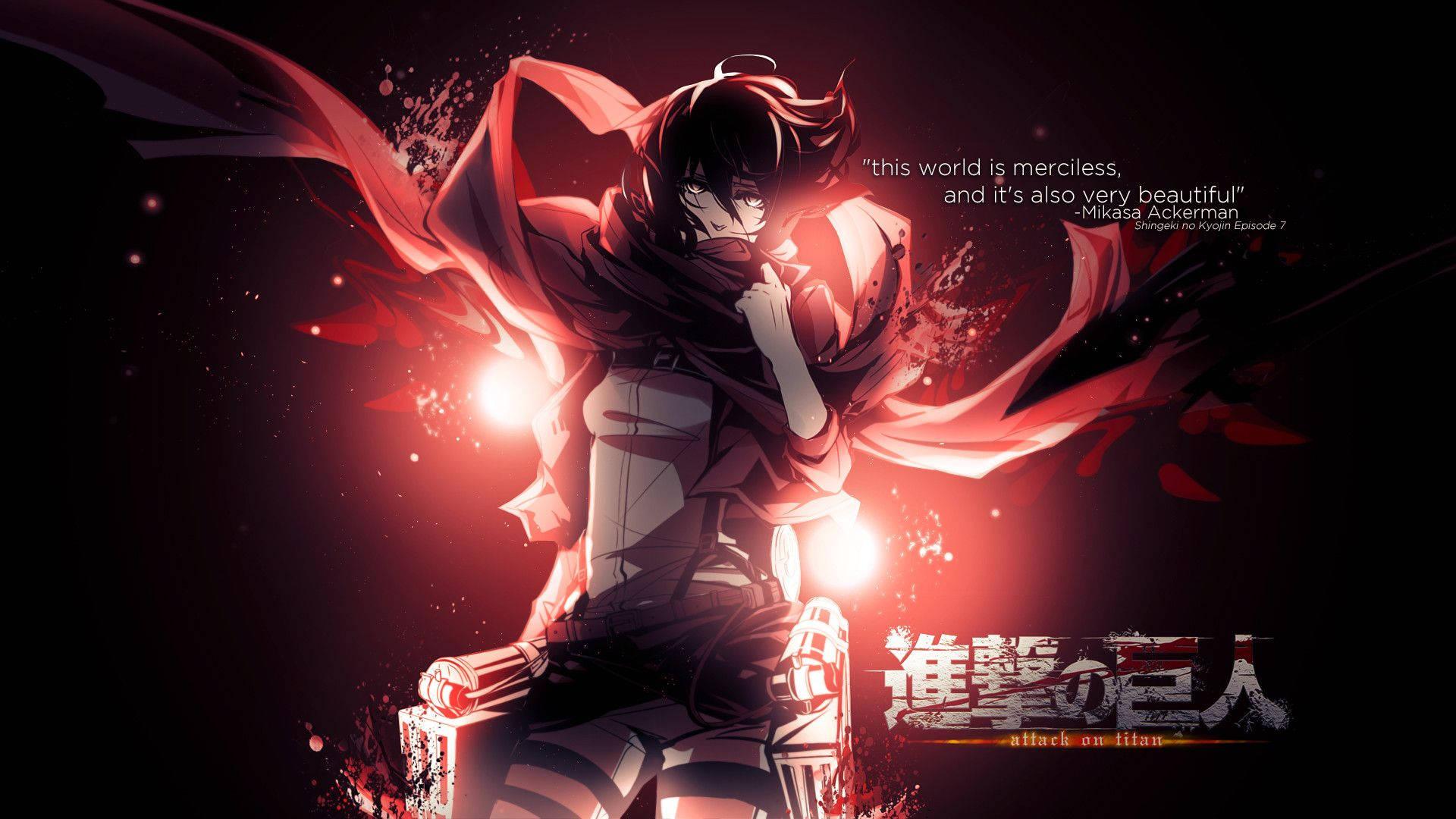 The Strength of Fundamentals- Mikasa Ackerman of Attack On Titan — 1920x1080 wallpaper