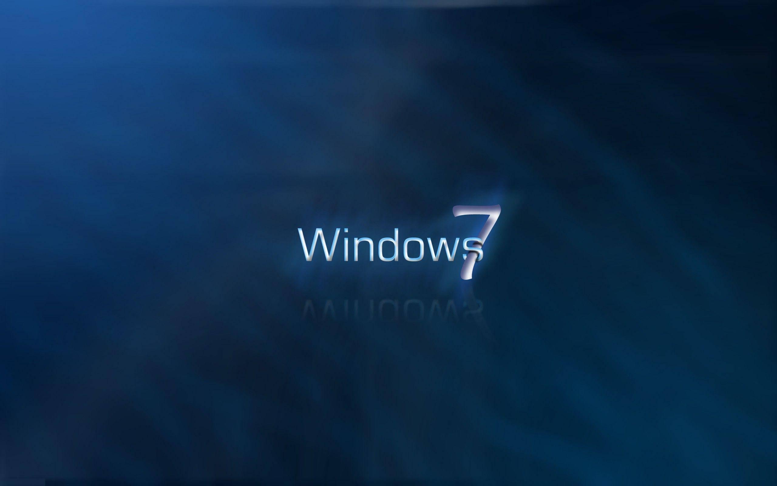 The Stunningly Stylish Windows 7 Dark Blue Desktop — 2560x1600 wallpaper