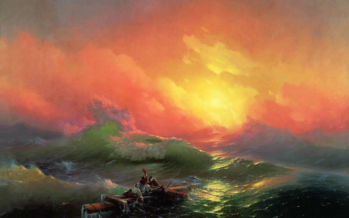 The Sun Sets On A Painting — 1440x900 wallpaper