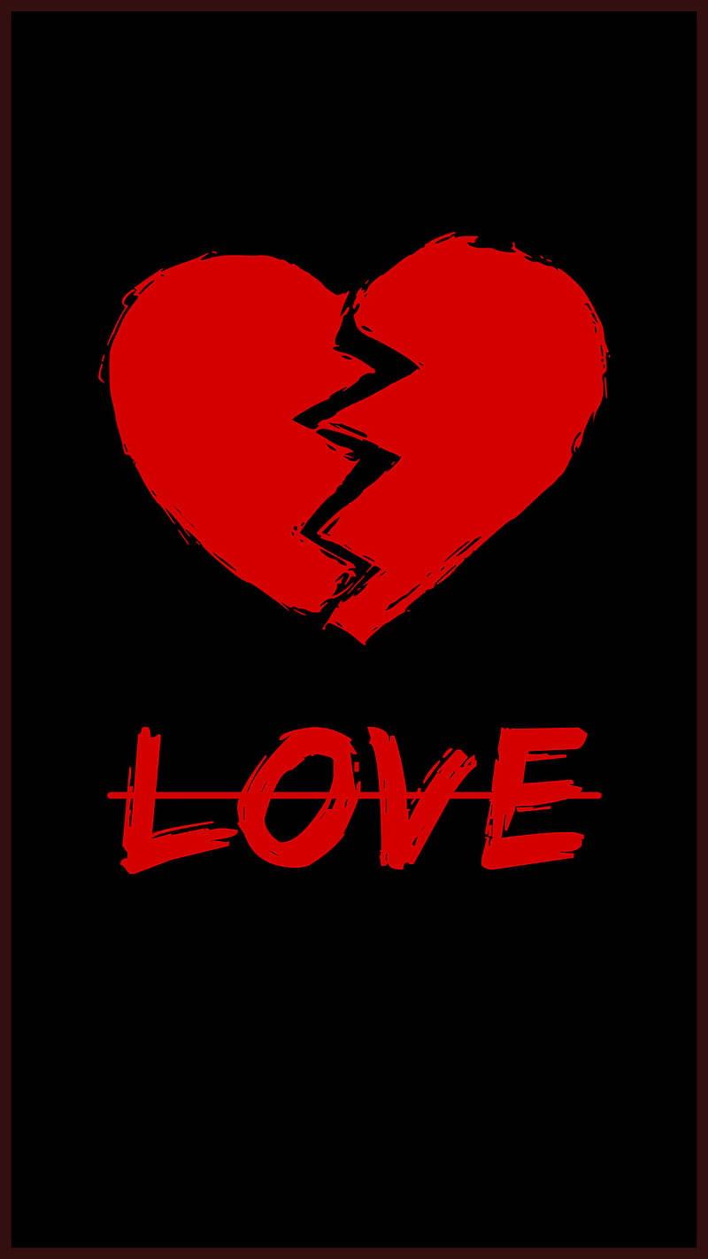 The Symbol of Heartbreak - A Bloody Red Broken Heart — 800x1422 wallpaper