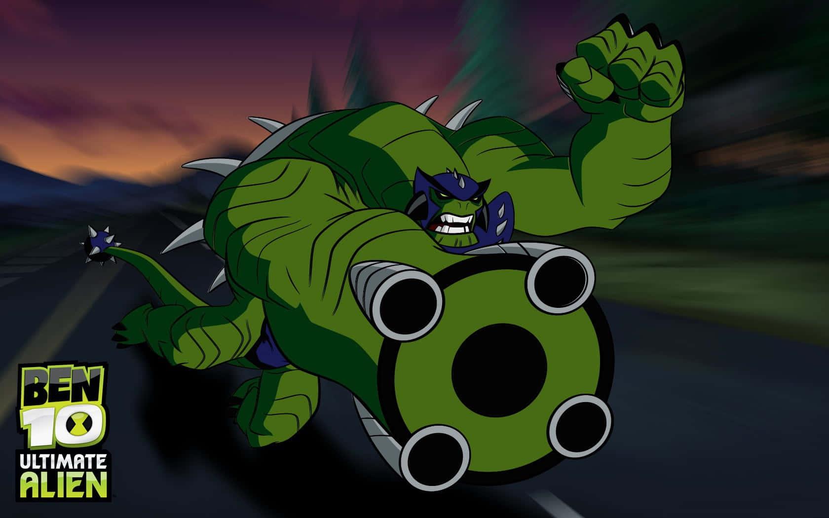 The Ultimate Hero! Ben 10 in action with his Omnitrix. — 1680x1050 wallpaper