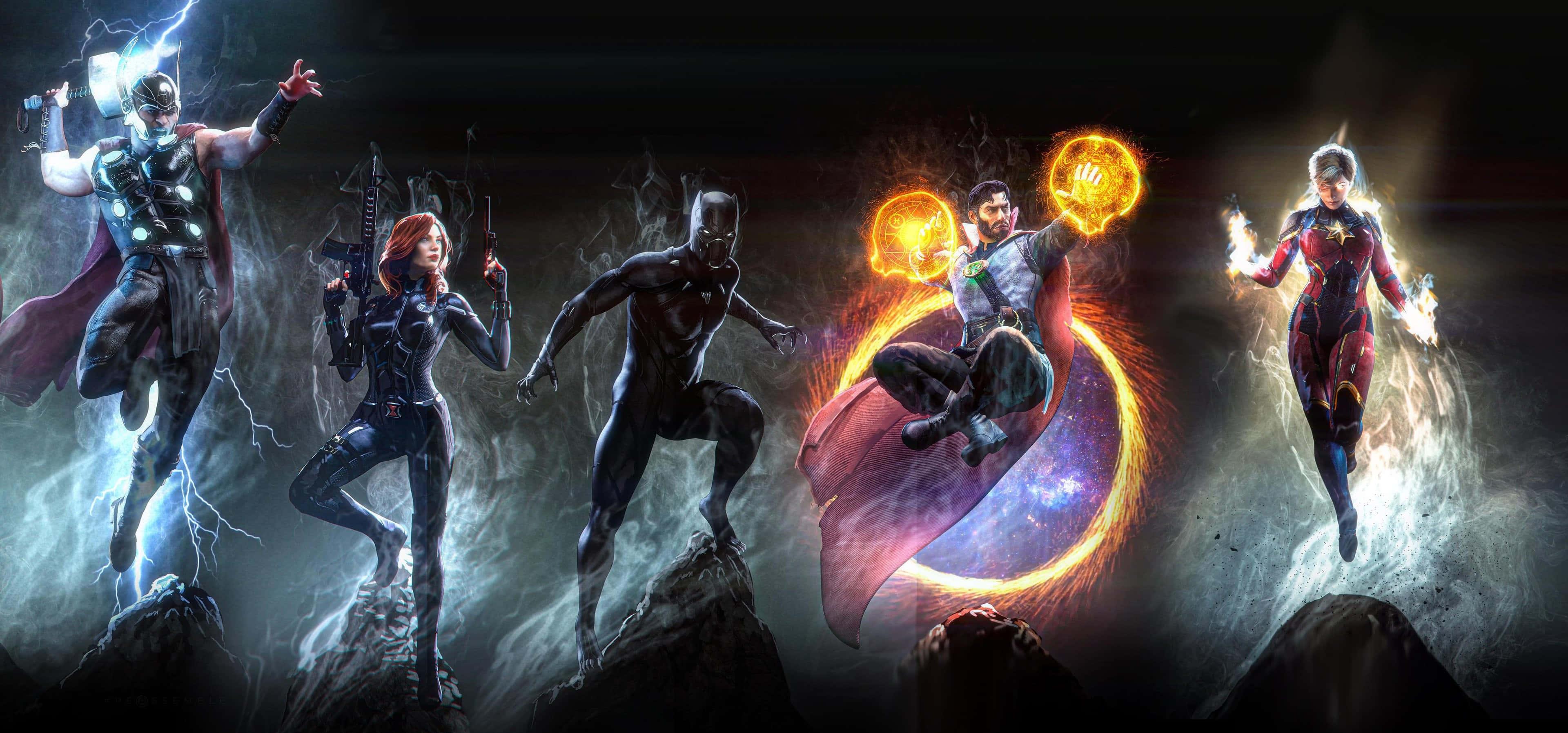 The Unstoppable Avengers — 3840x1795 wallpaper