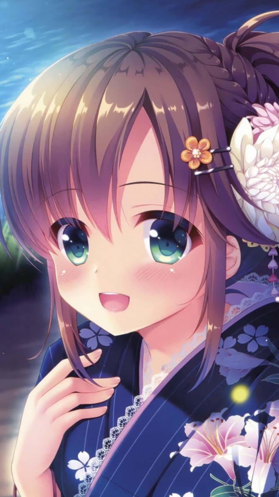 This cute anime girl isn't afraid to show her soft side — 900x1600 wallpaper