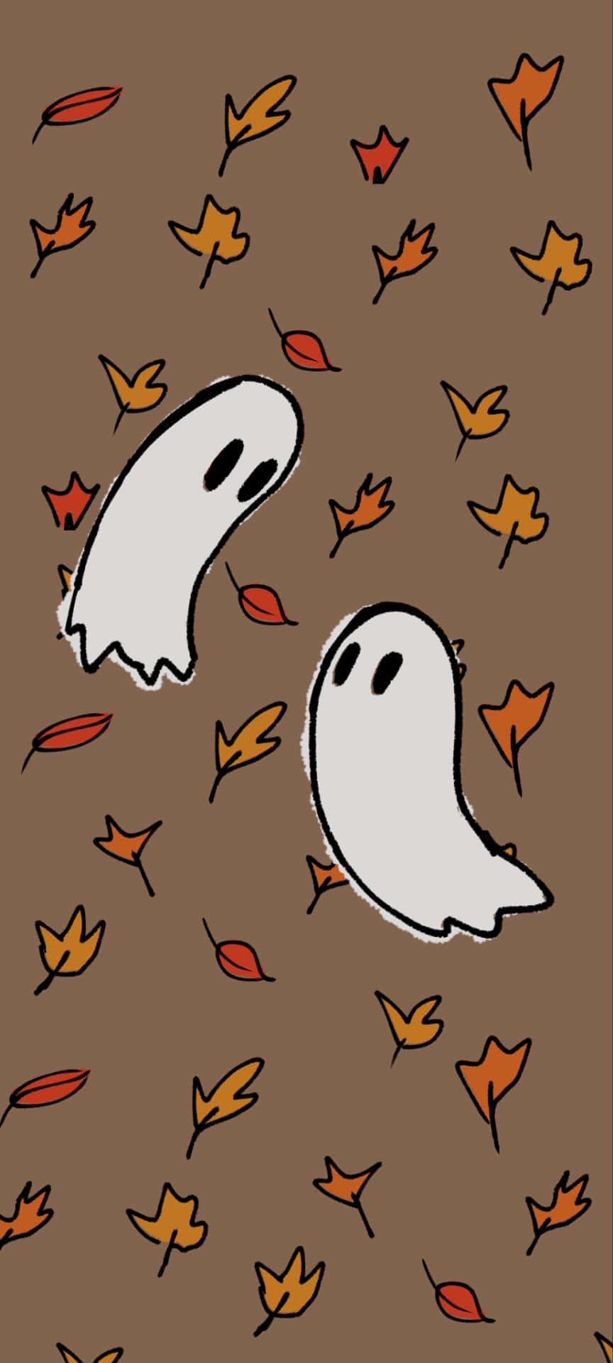 This cute little ghost is ready to spook you! — 864x1920 wallpaper