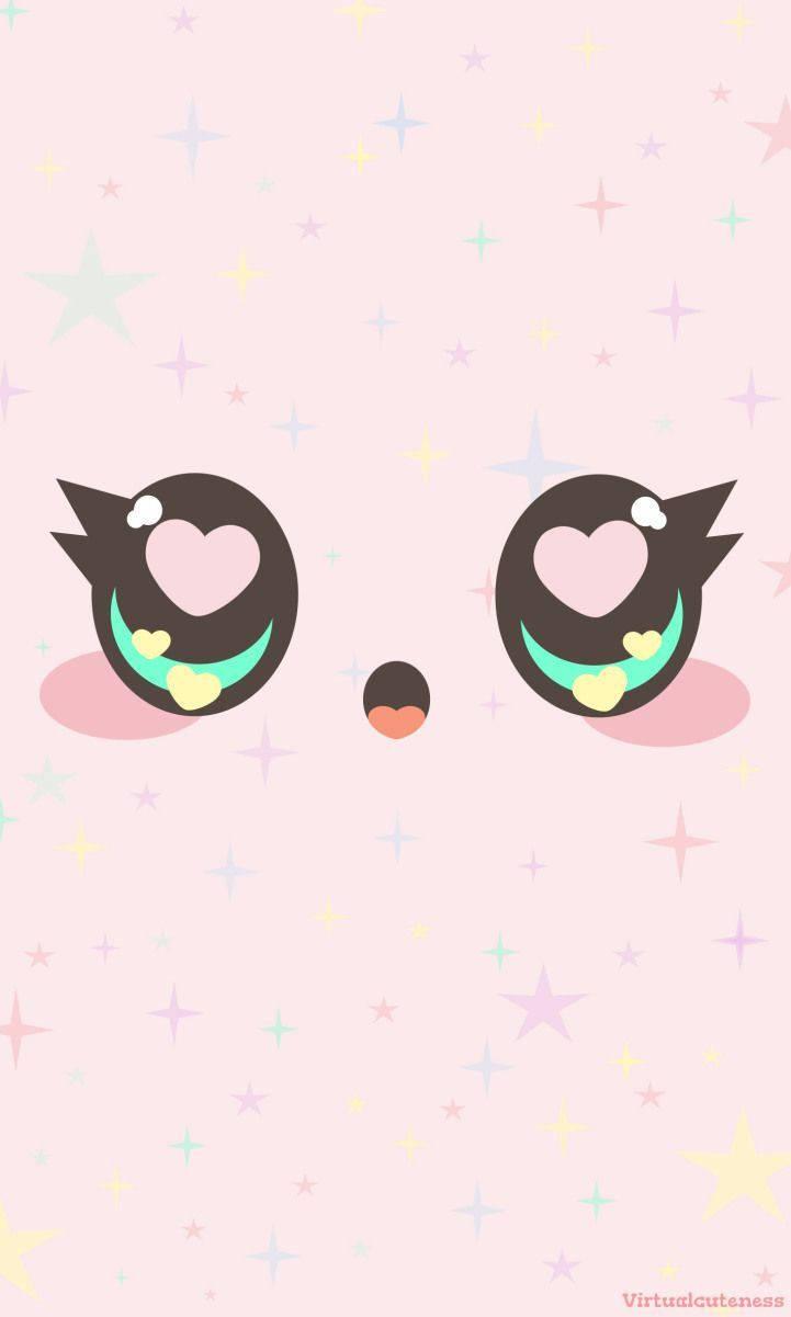 This pink kawaii eye is as cute as it is eye-catching! — 721x1201 wallpaper