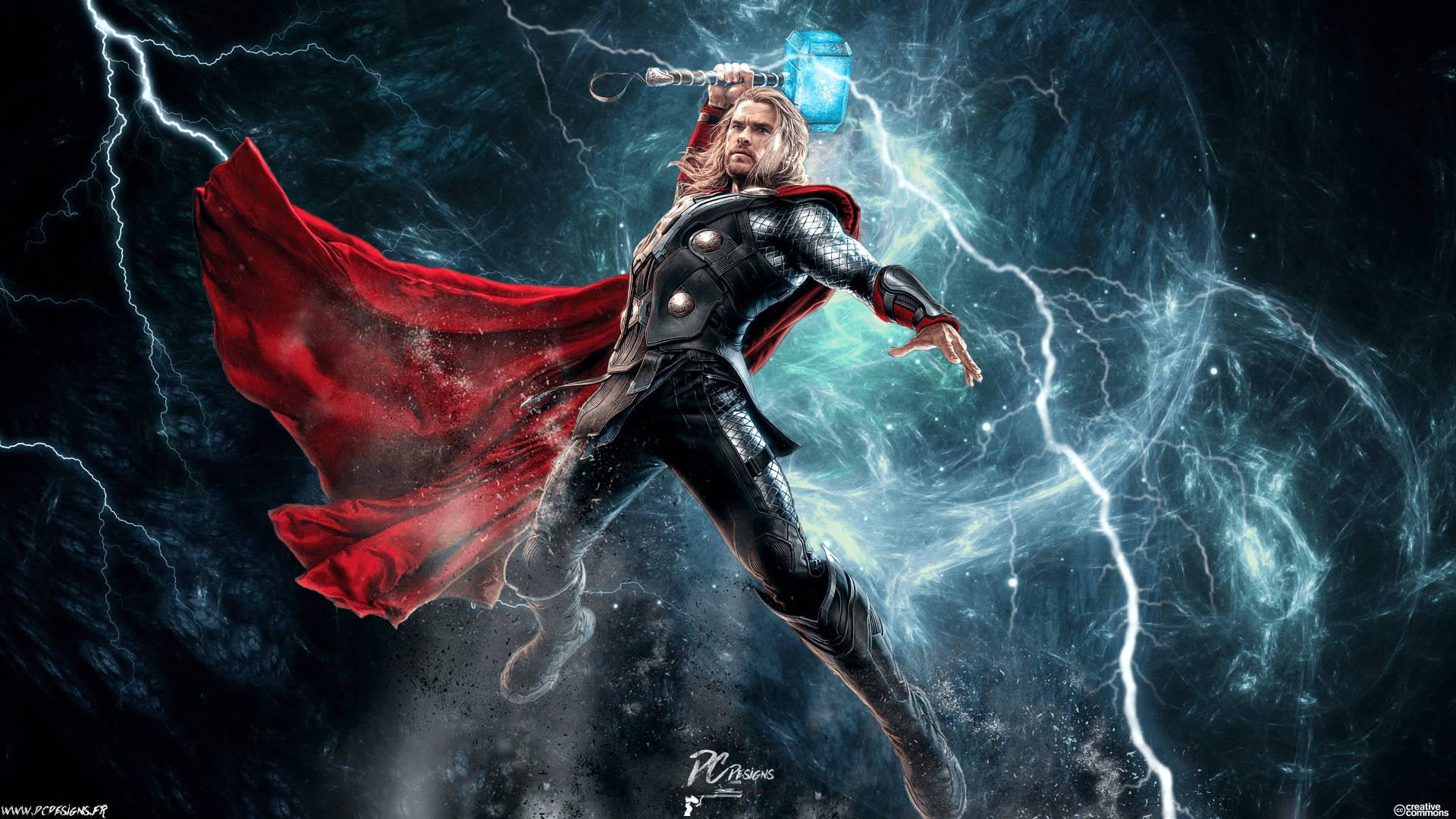 Thor standing with his might Mjolnir in Avengers: Age of Ultron — 1920x1080 wallpaper
