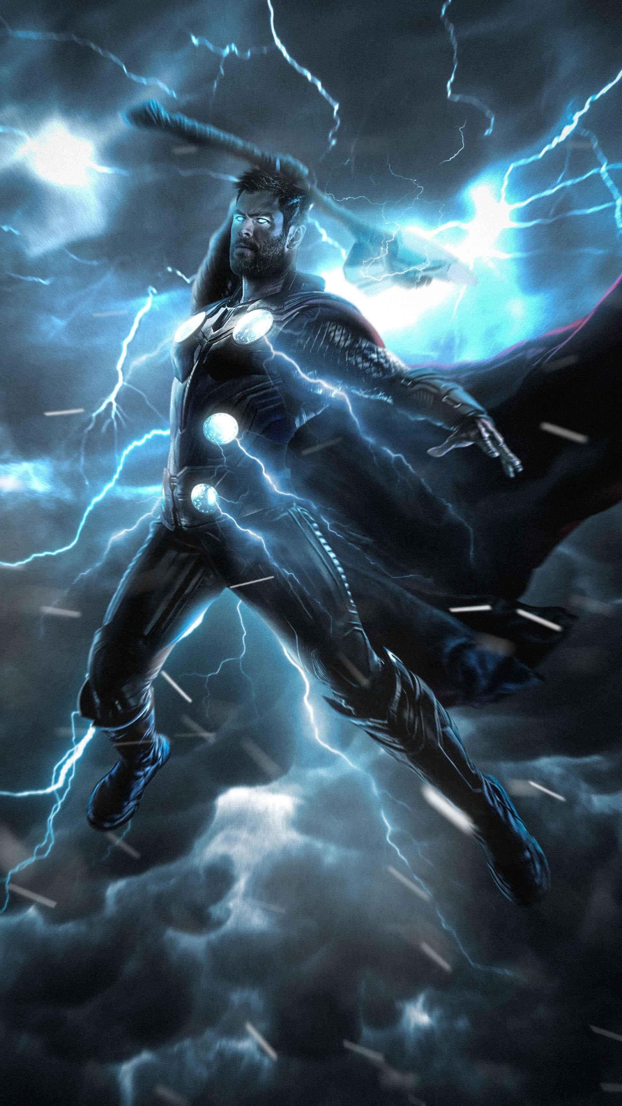 Thor stands tall, ready protects his people — 2160x3840 wallpaper