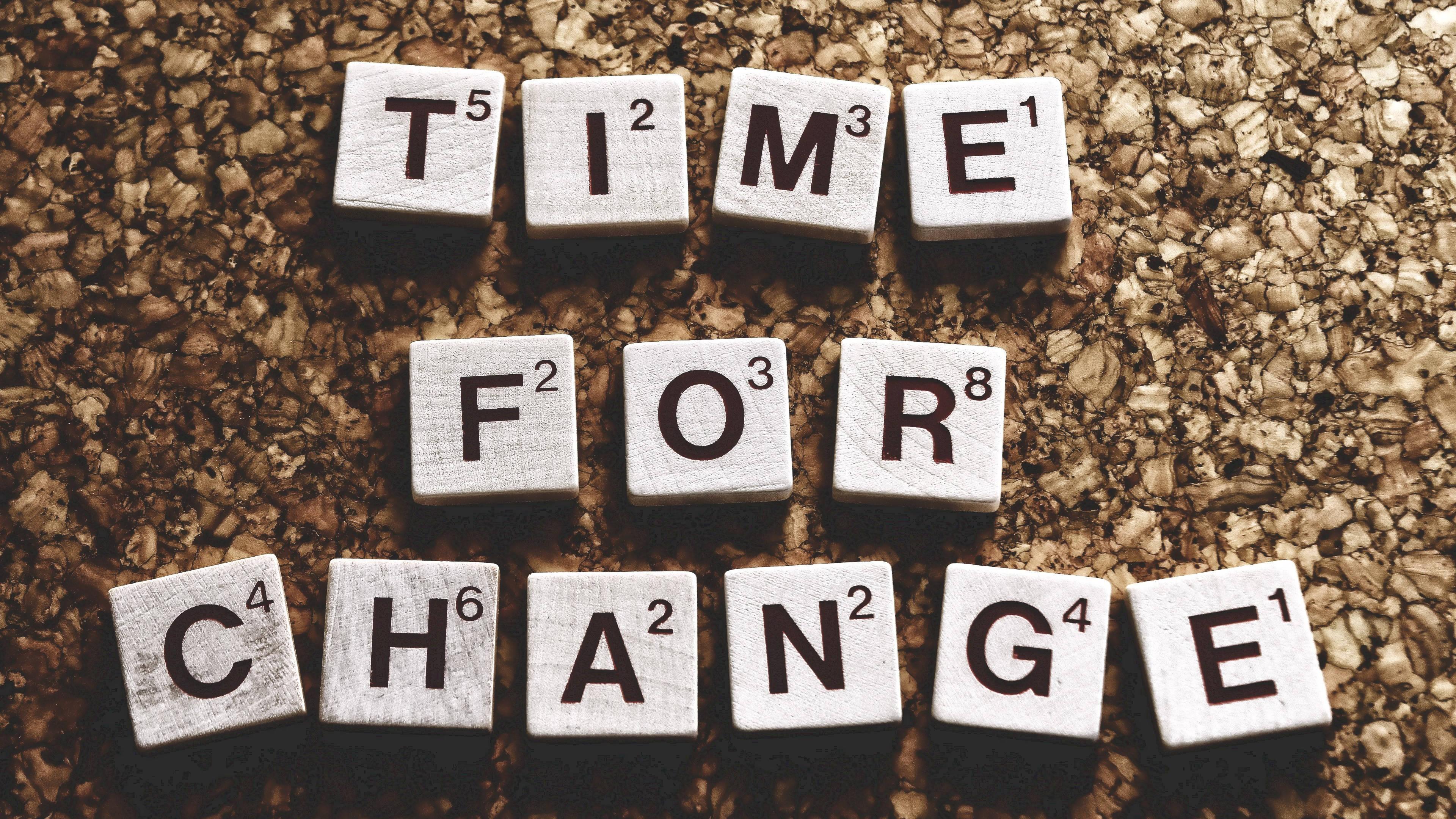 Time For Change 4K Ultra HD Motivational — 3840x2160 wallpaper
