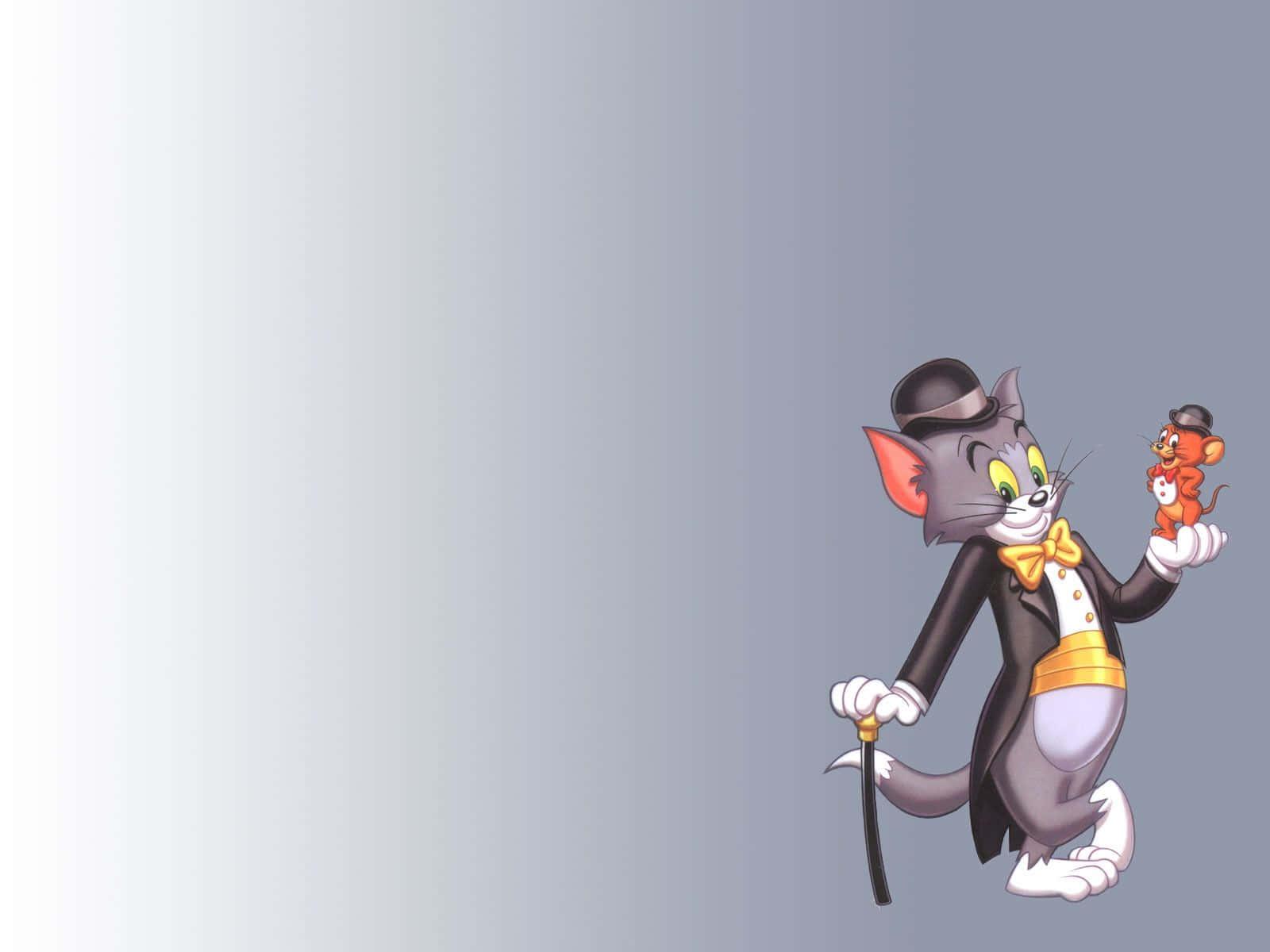 Tom and Jerry enjoying a playful moment — 1600x1200 wallpaper