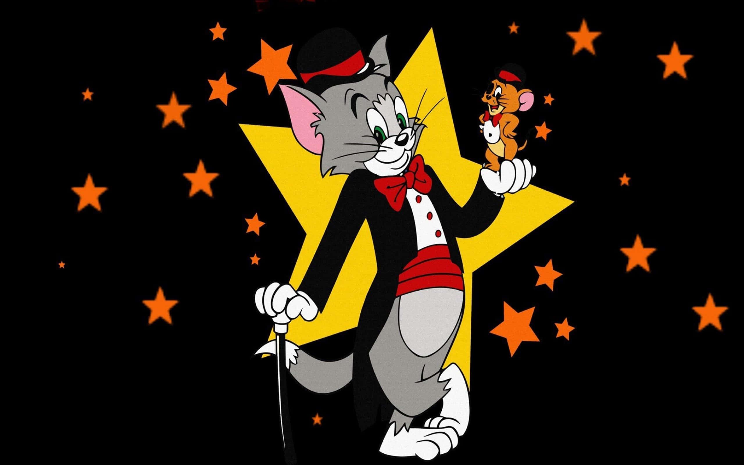Tom and Jerry Fighting Over Food — 2560x1600 wallpaper