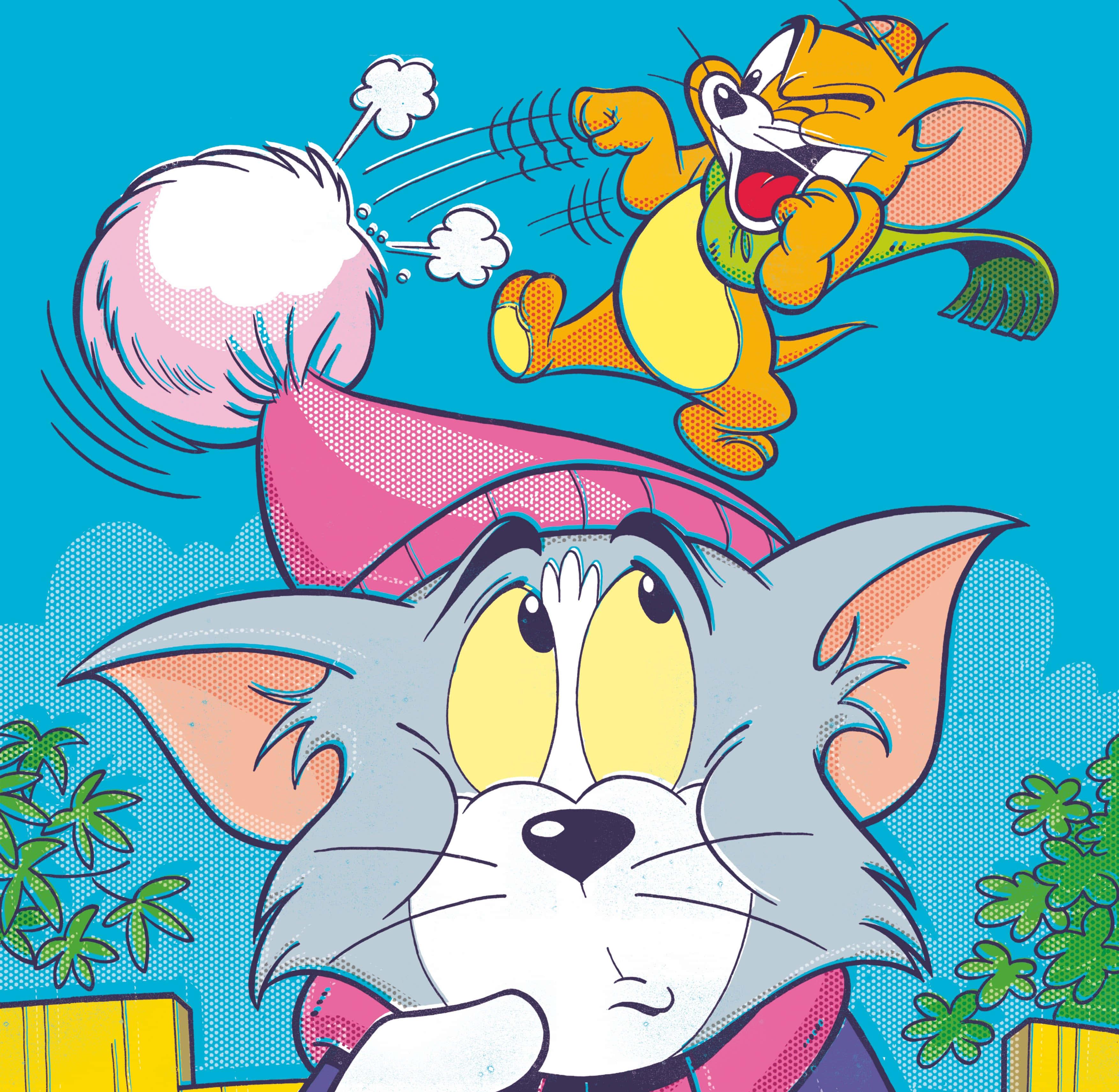 Tom and Jerry having a laugh together — 3508x3423 wallpaper