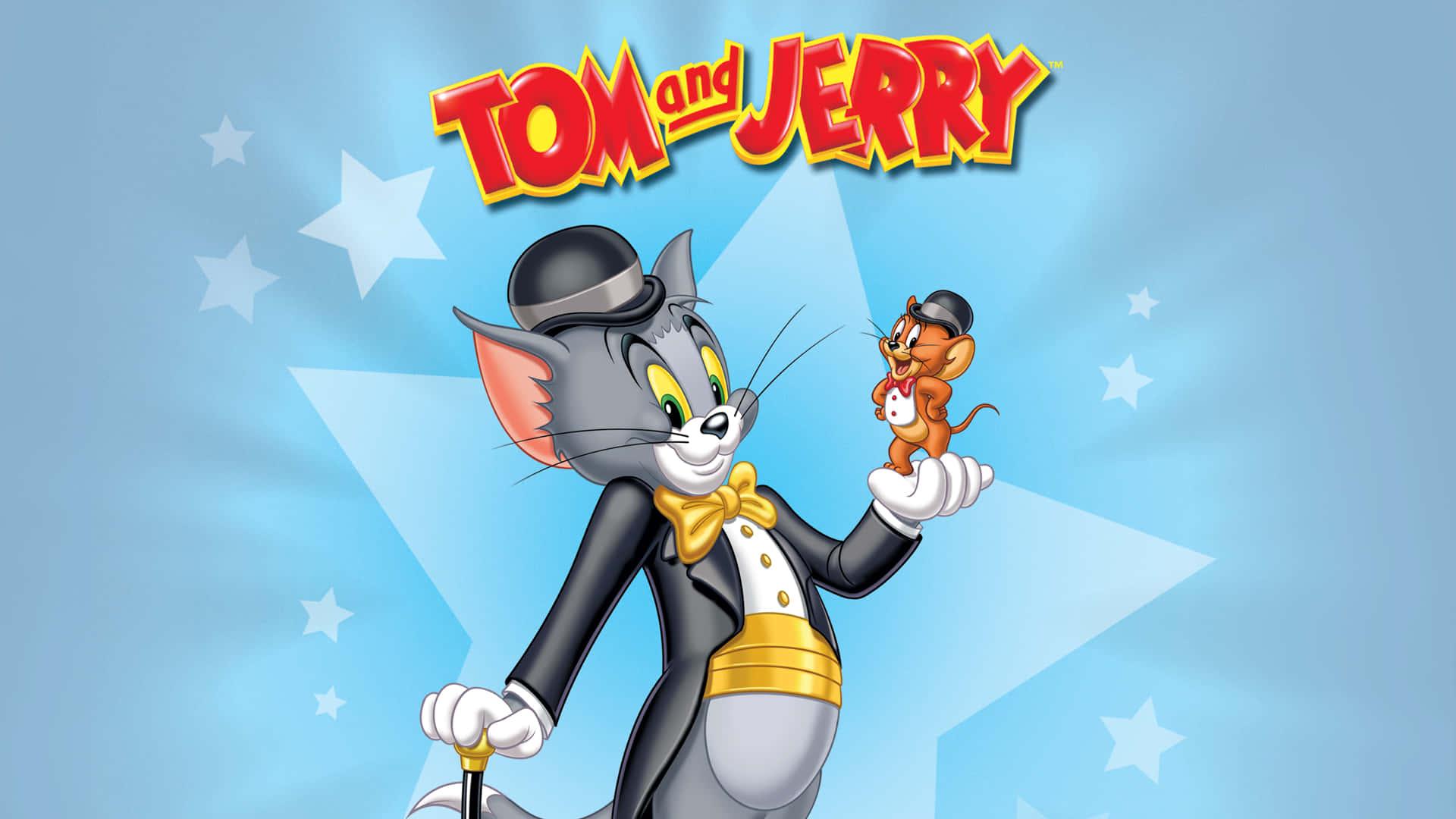 Tom and Jerry in a confused standoff — 1920x1080 wallpaper