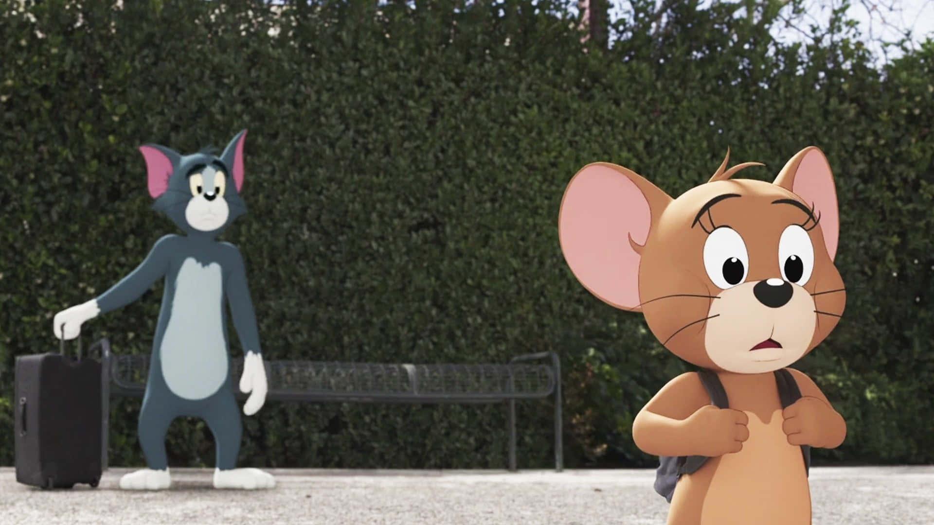 Tom and Jerry in a playful chase — 1920x1080 wallpaper