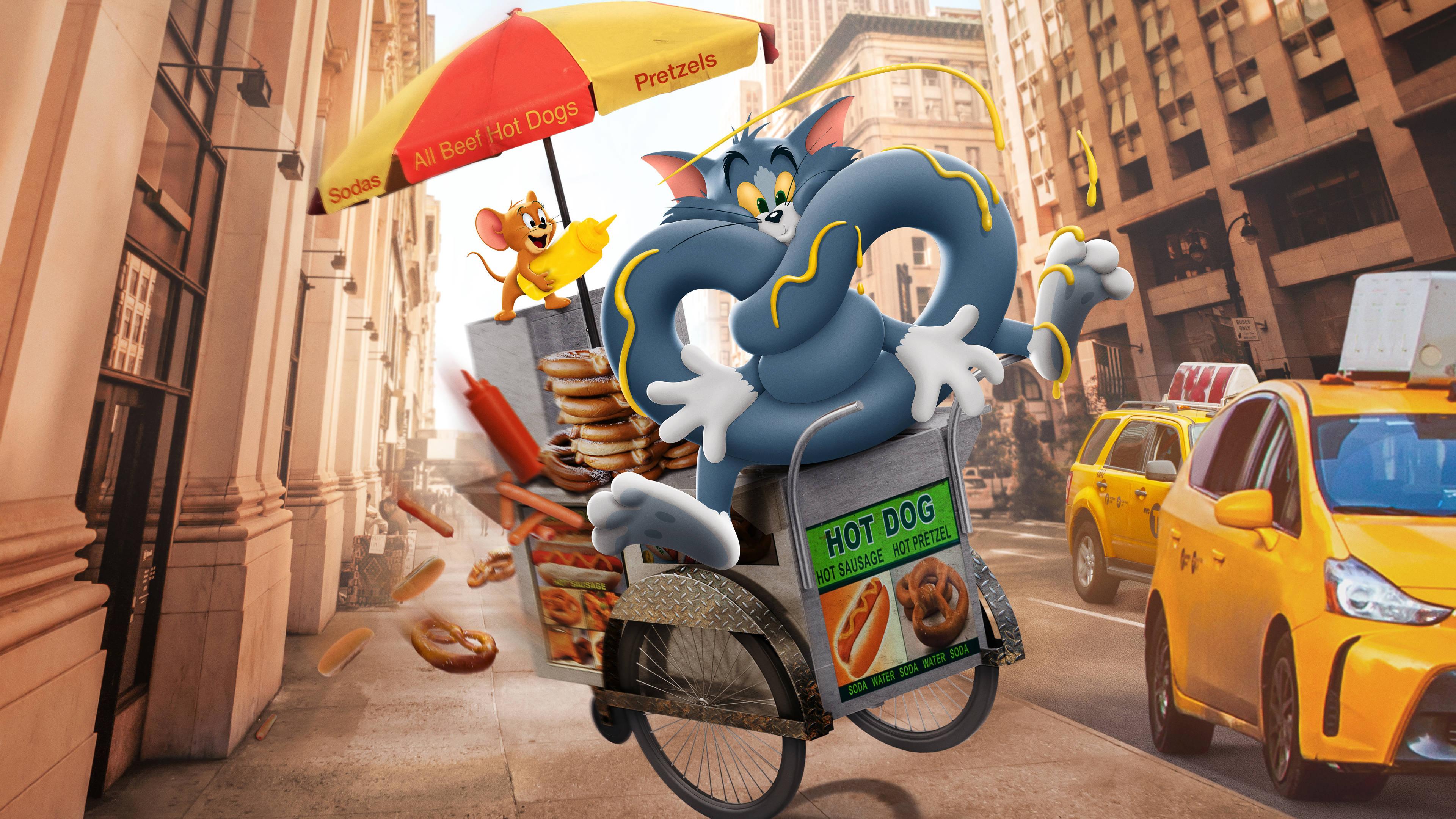 Tom And Jerry With Hot Dogs — 3840x2160 wallpaper