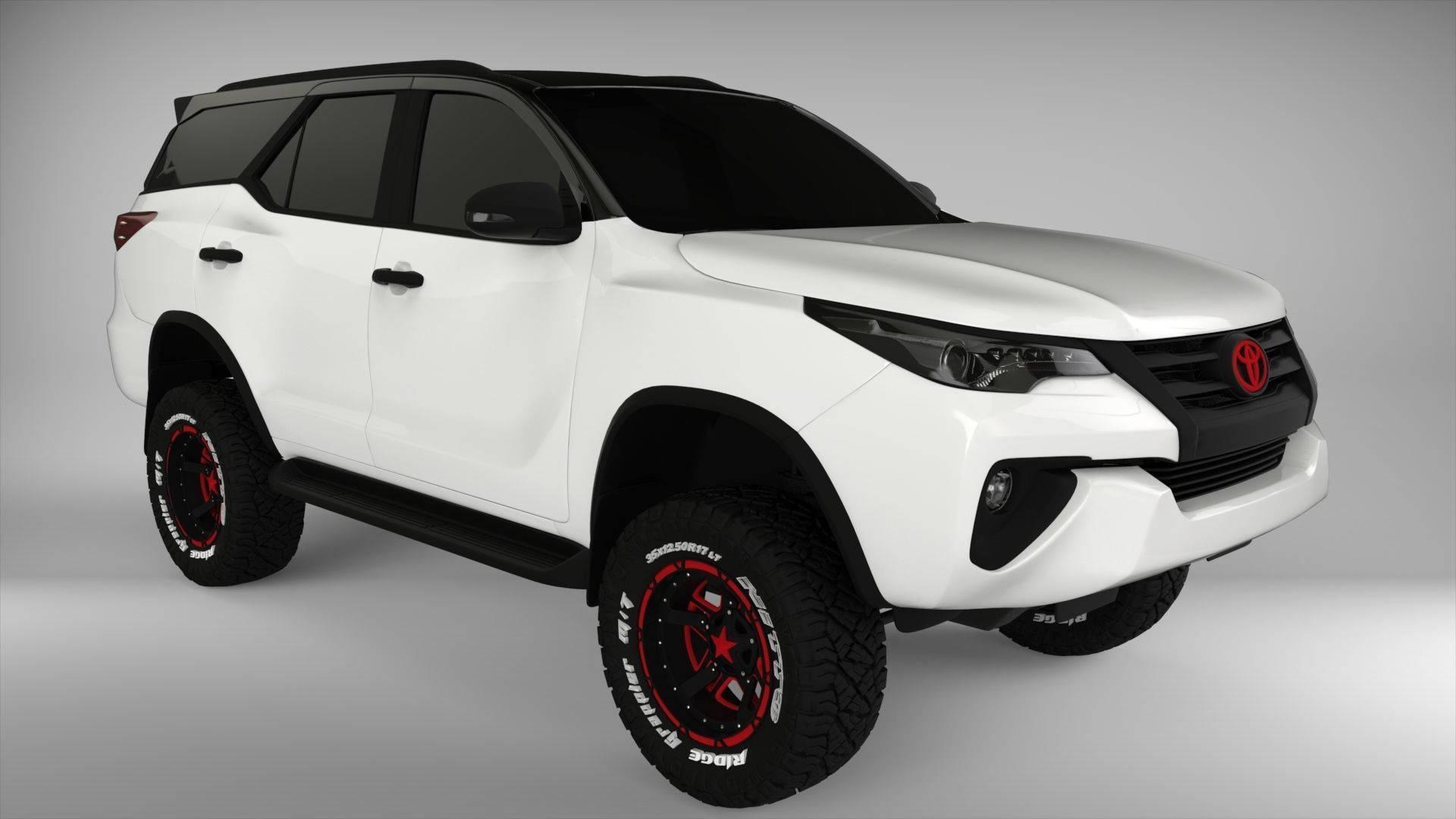 Toyota Fortuner Custom Matte White Color — 1920x1080 wallpaper