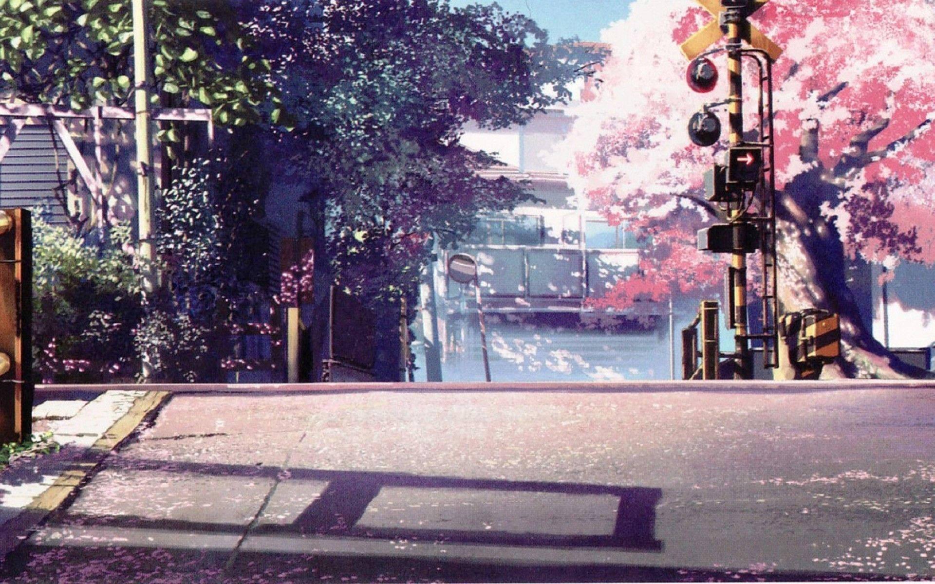 Traffic Light Anime Scenery — 1920x1200 wallpaper