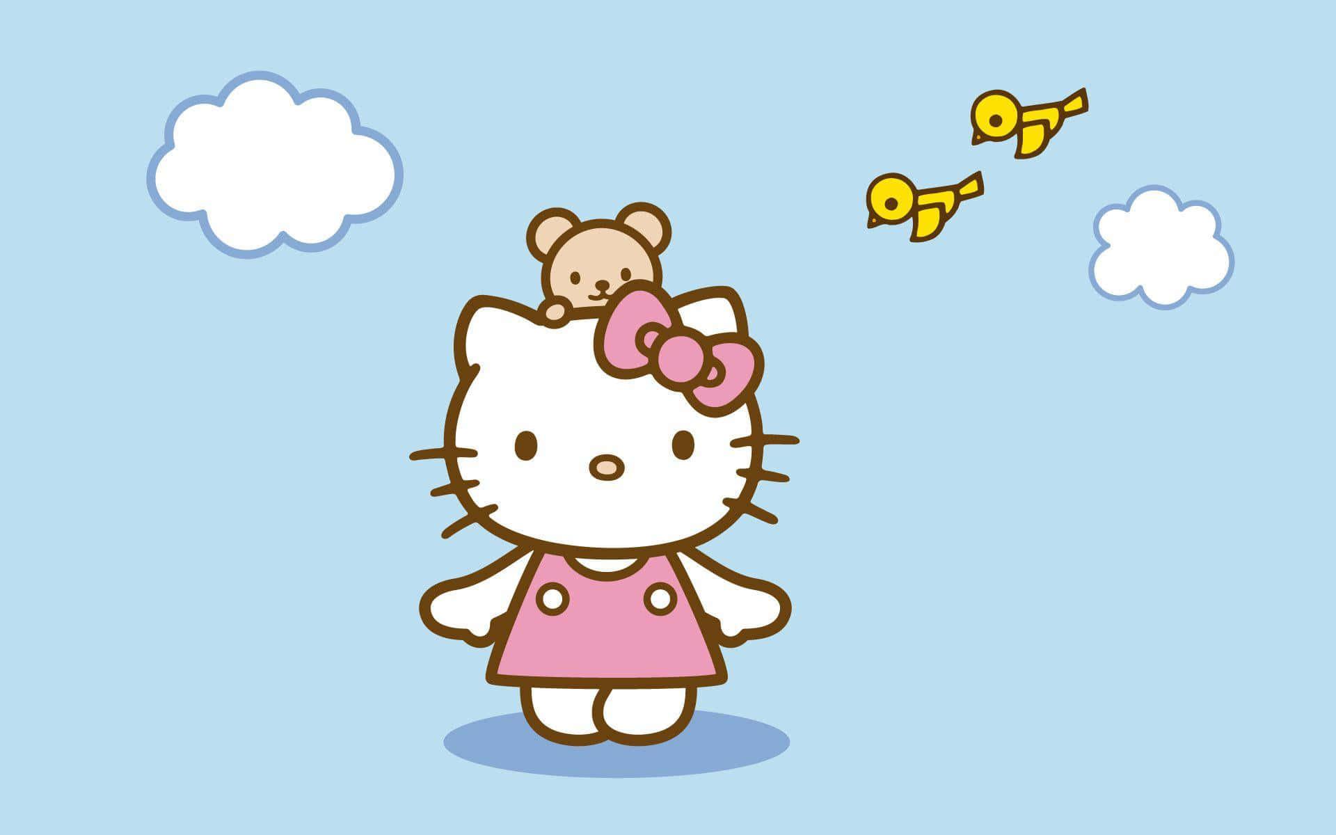 Transform your digital space with this sleek Hello Kitty Laptop — 1920x1200 wallpaper