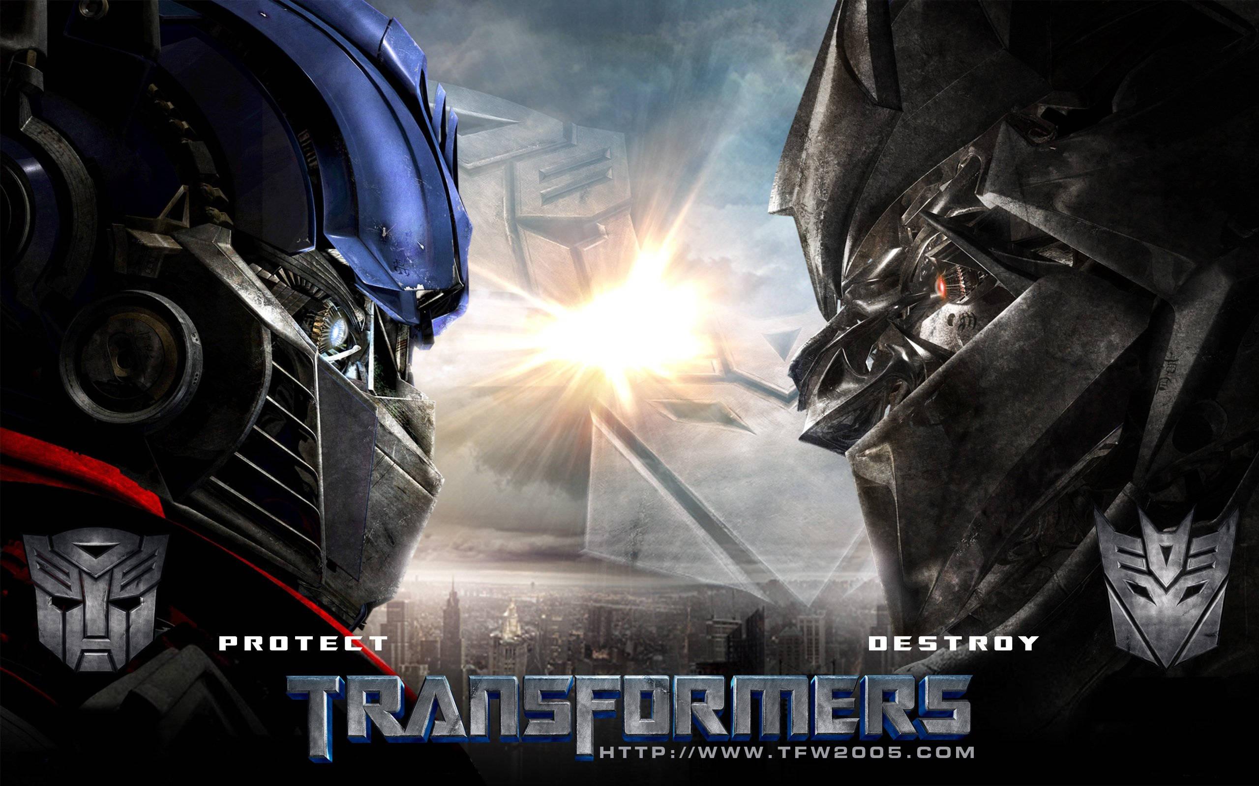 Transformers Optimus and Megatron — 2560x1600 wallpaper