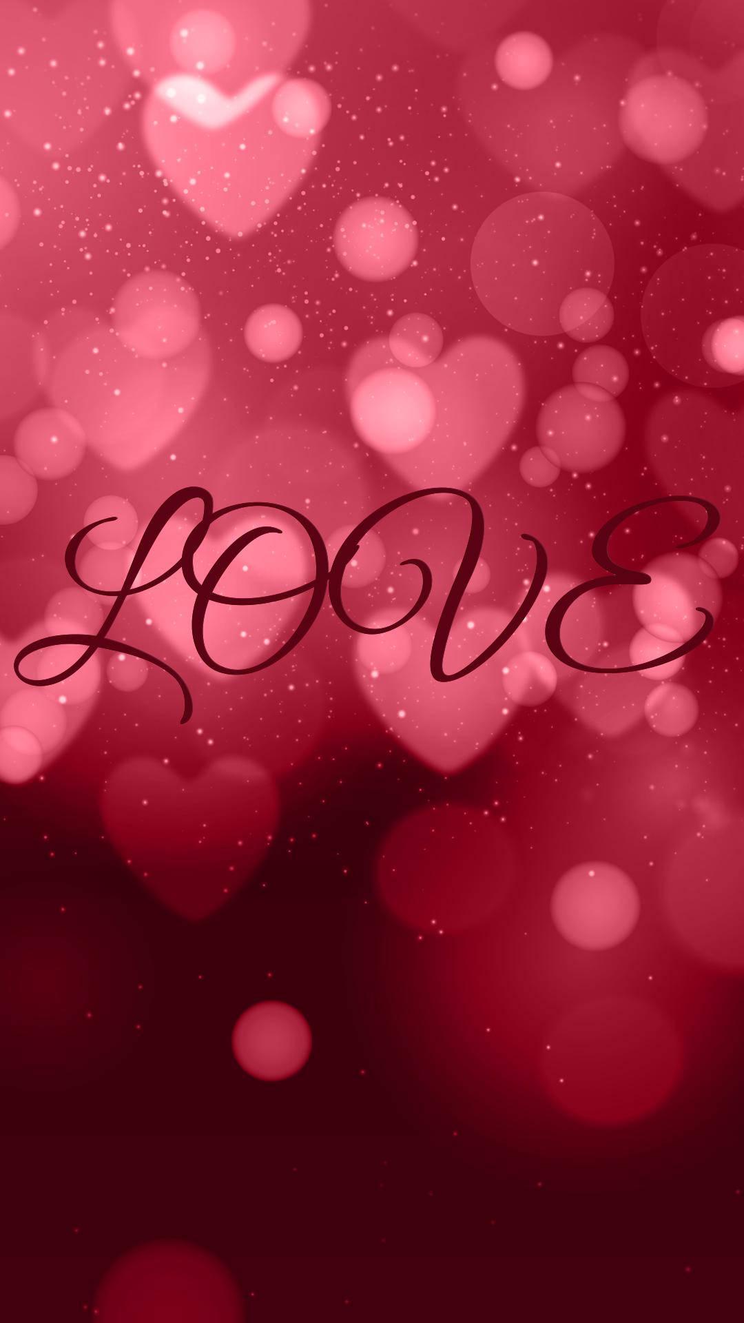 Translucent Red Heart Love Phone — 1080x1920 wallpaper