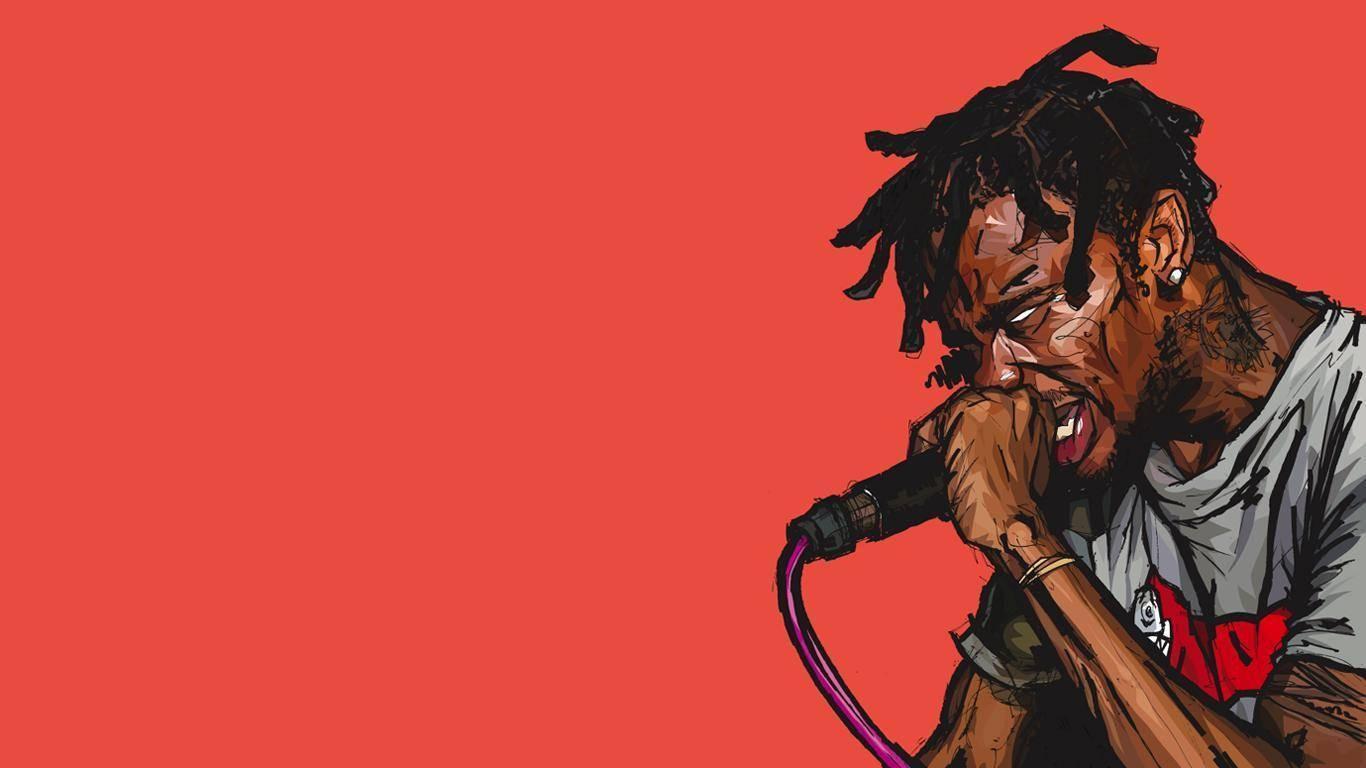 “Travis Scott - Ready to Conquer the Music Scene" — 1366x768 wallpaper