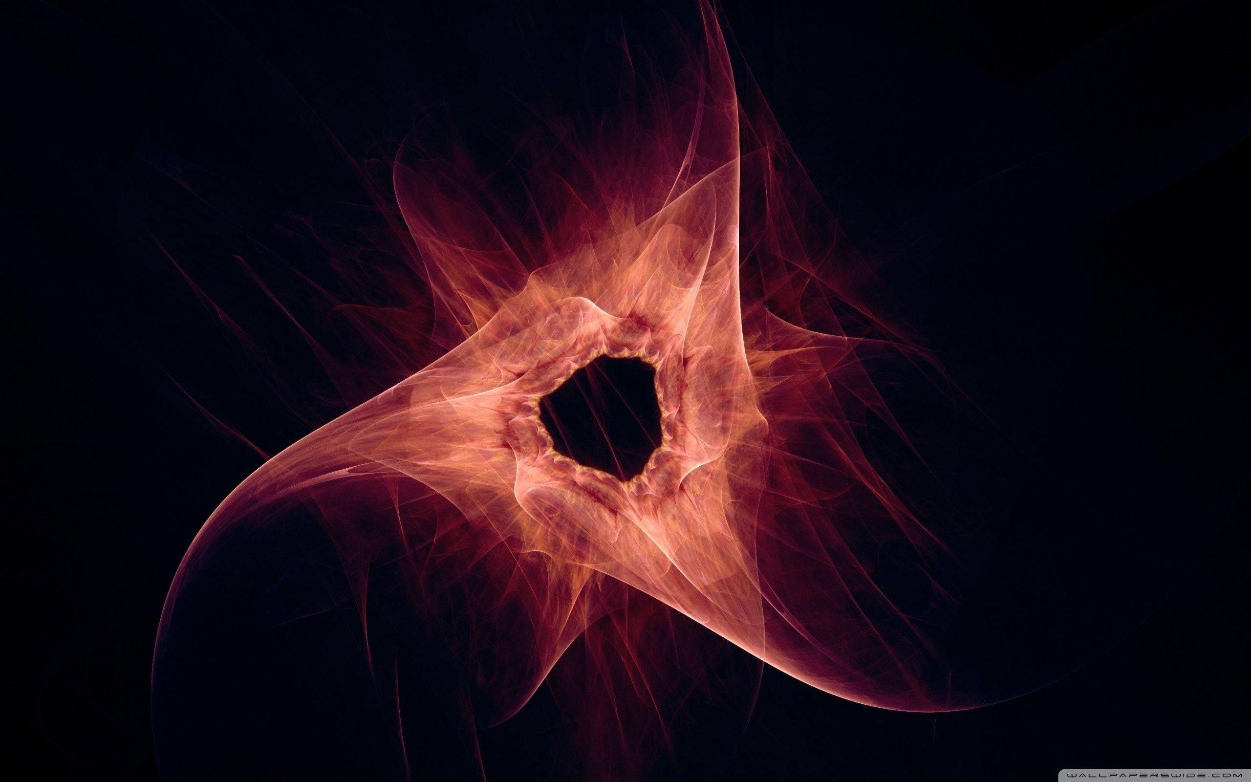 Triangular Red Black Hole — 2560x1600 wallpaper
