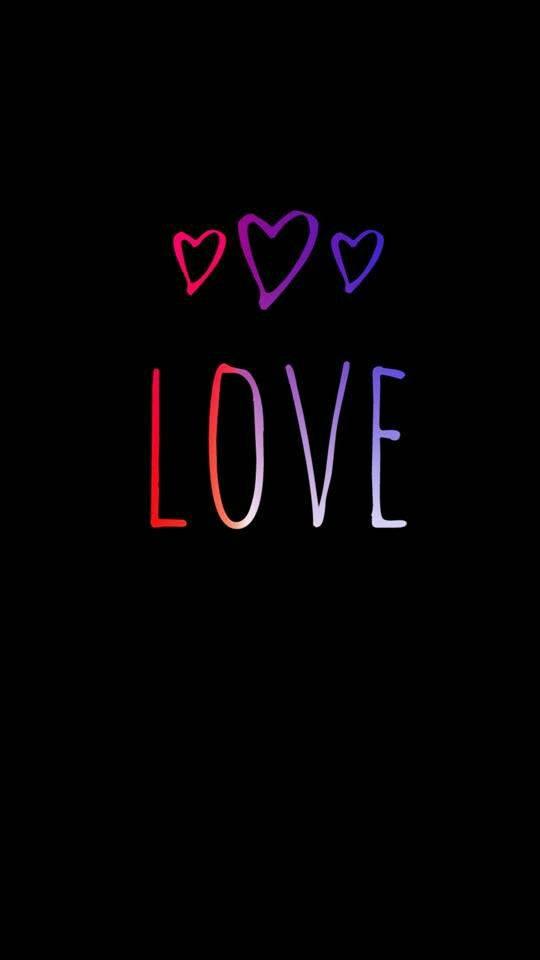 Triple Hearts Love Phone — 540x960 wallpaper