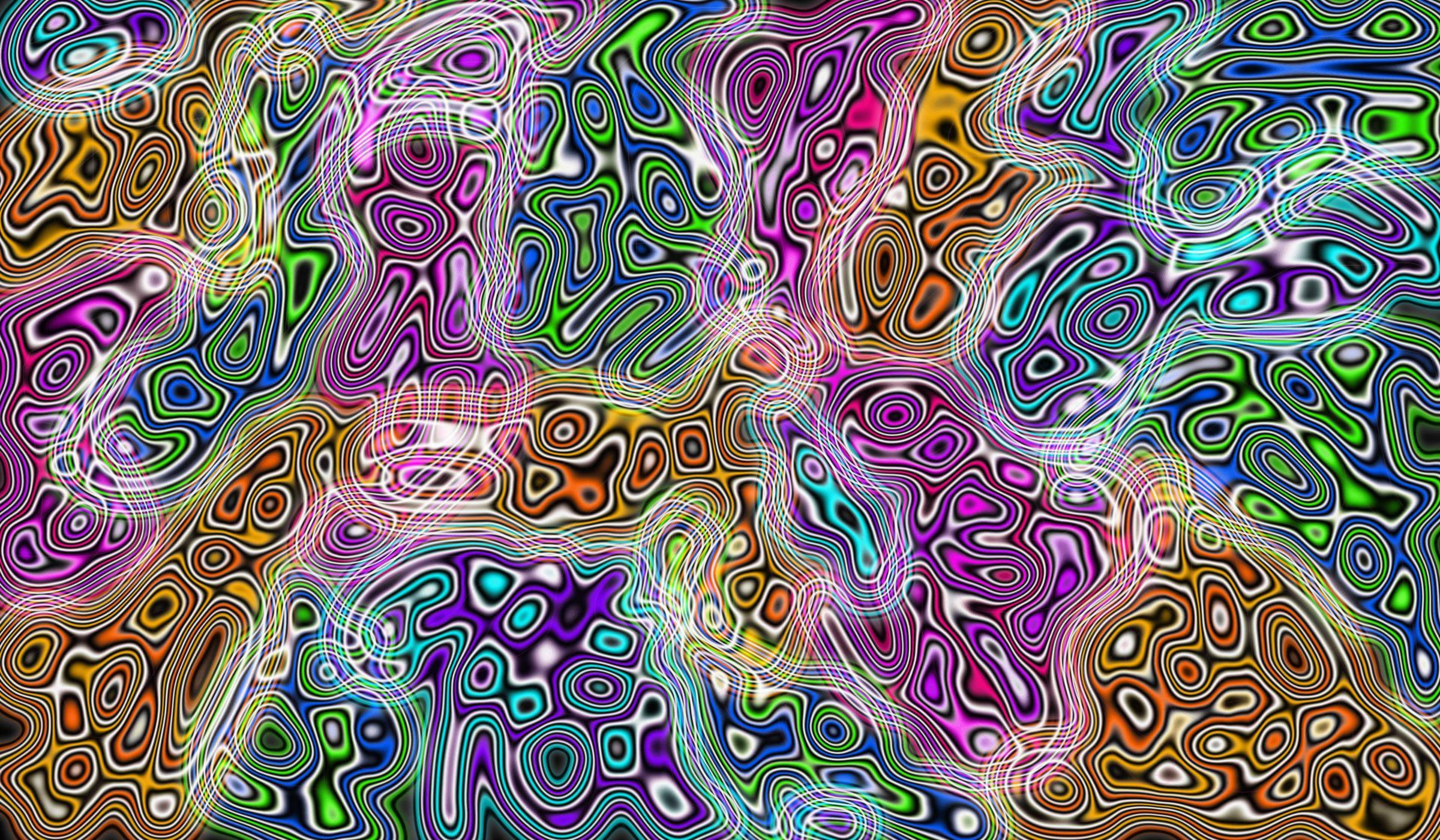 Trippy Colorful Germs — 2400x1400 wallpaper