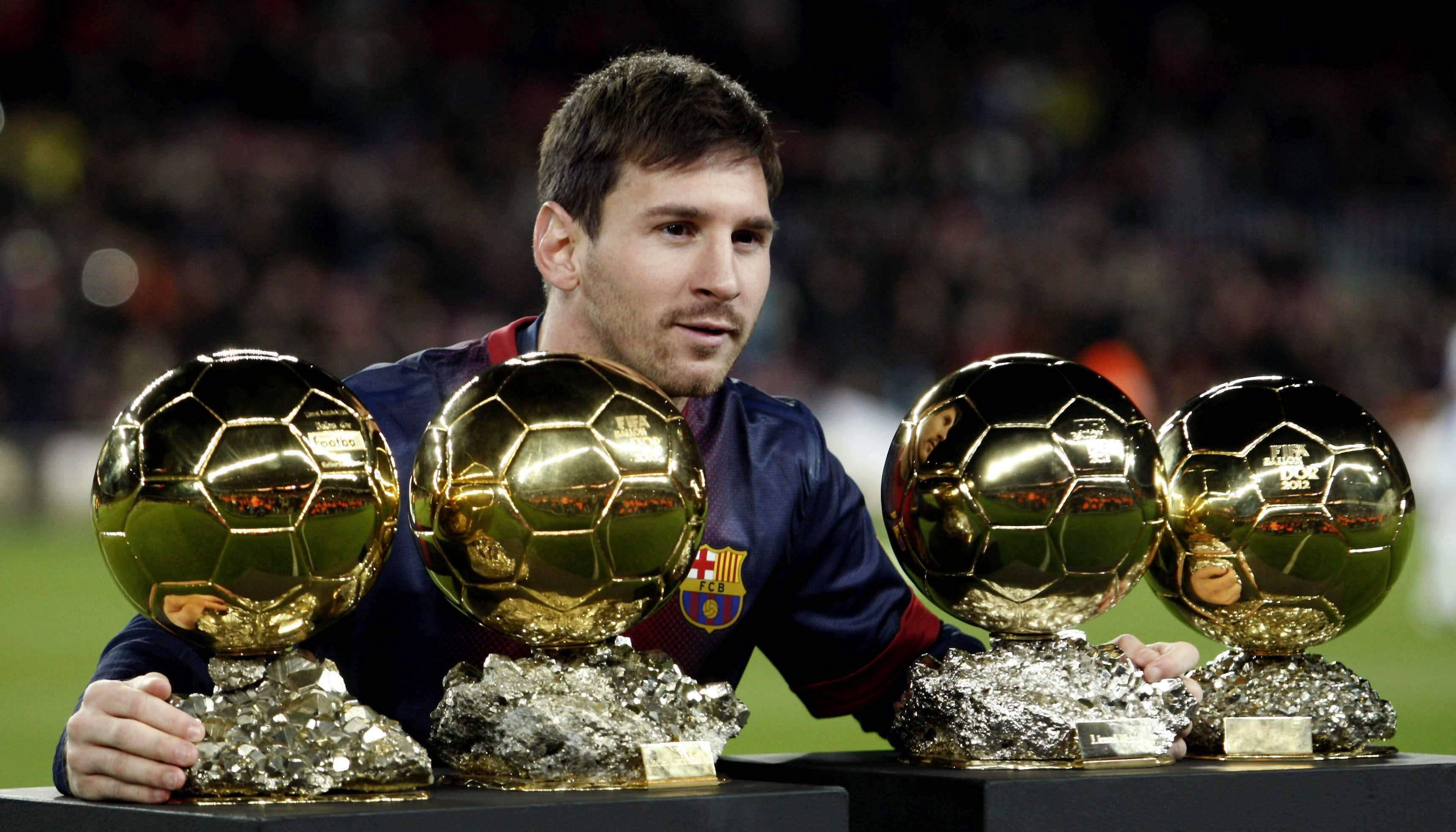 Trophies Messi 4k Ultra HD — 3444x1968 wallpaper