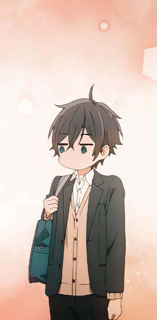 Two adorable anime boys giggling and smiling — 630x1280 wallpaper