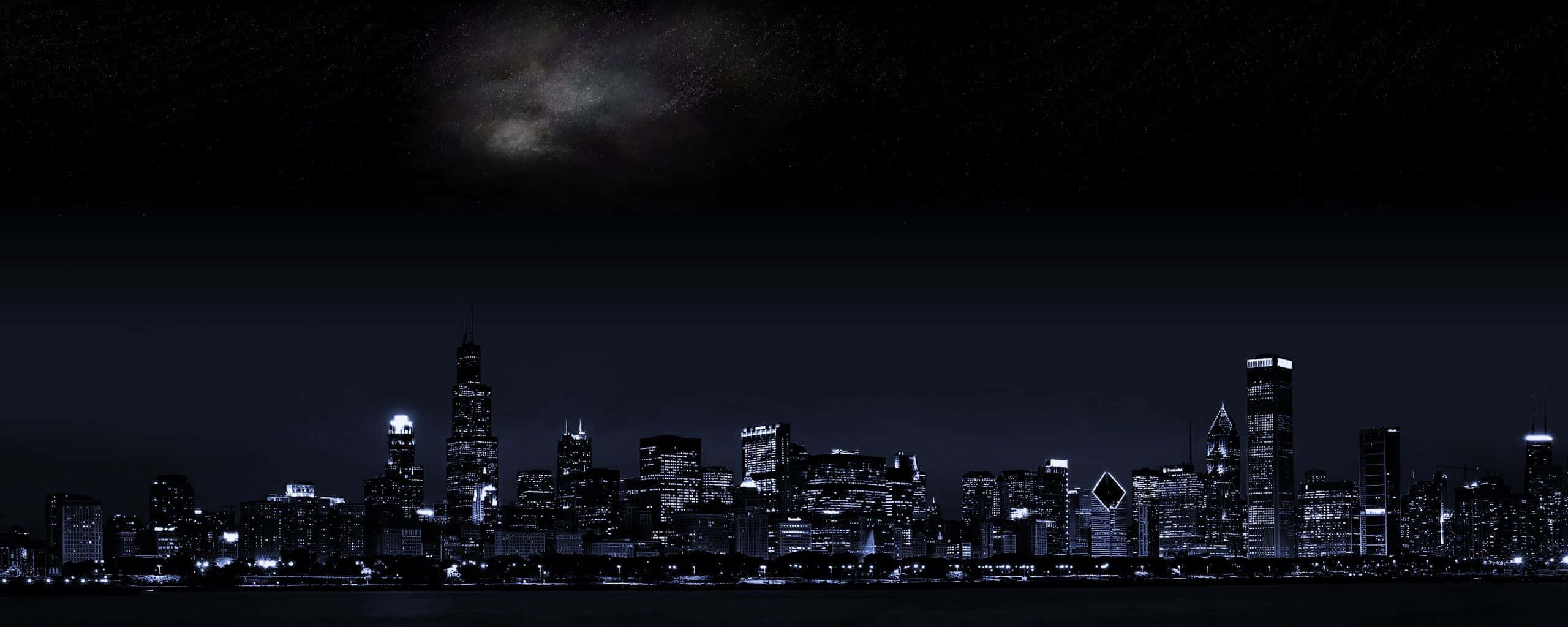 Two Computer Monitors Showing Different Views — 2560x1024 wallpaper