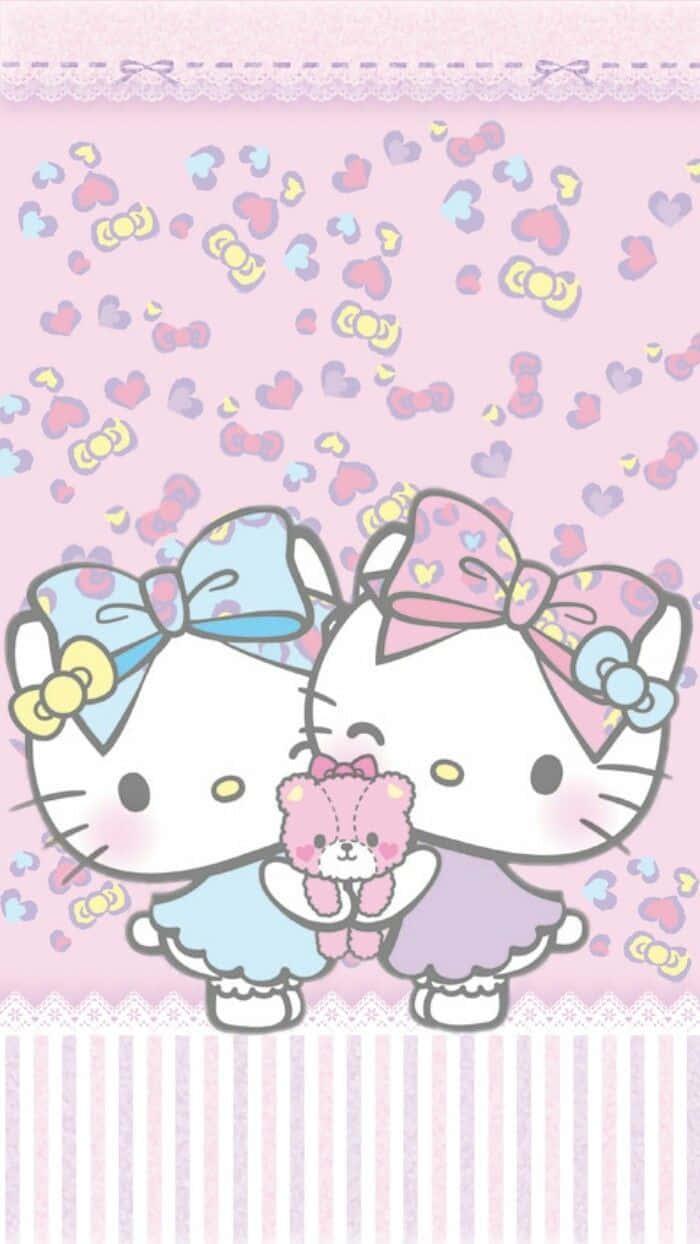 Two Cute Pink Hello Kitty — 700x1244 wallpaper