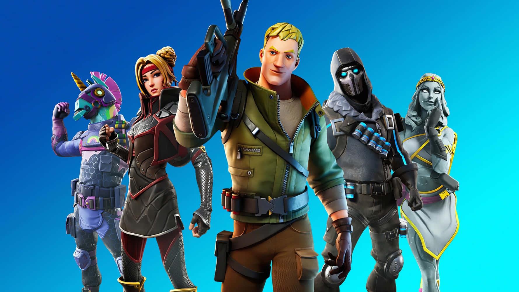 Two Fortnite Players in Battle