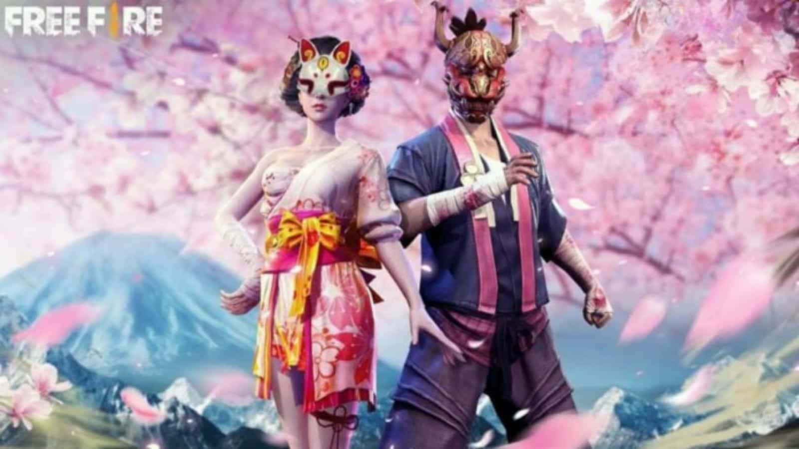 two people in a kimono standing in front of a cherry blossom — 1600x900 wallpaper